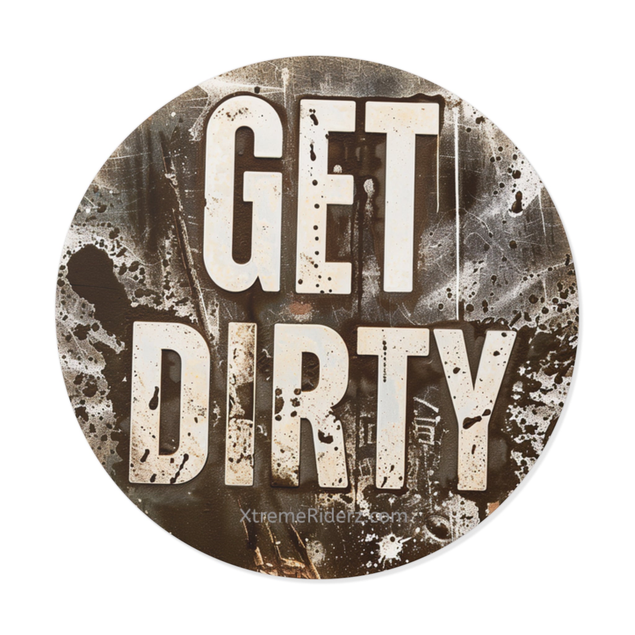 Get Dirty ATV- Xtreme Riderz - Round Vinyl Sticker