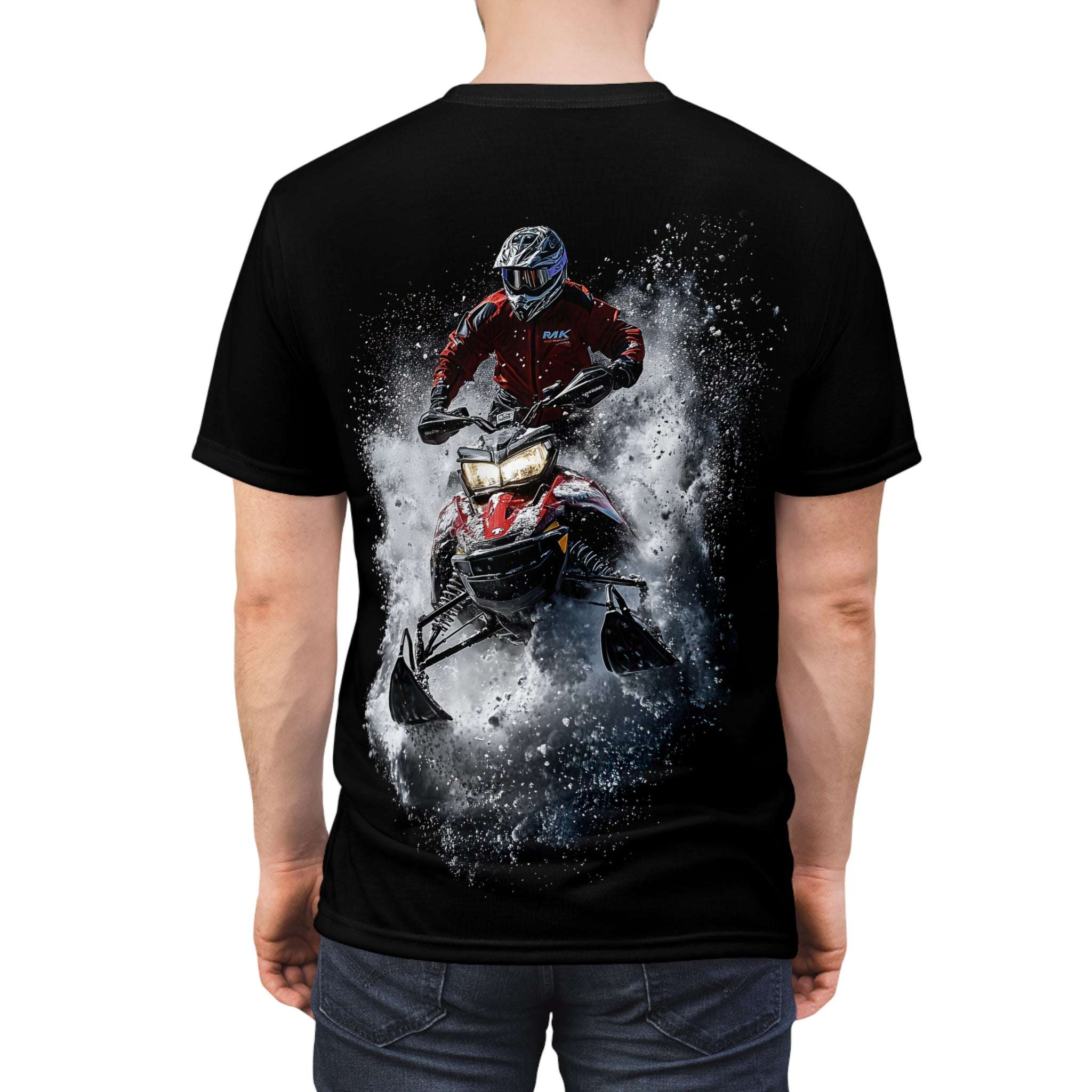 Snow Explosion Snowmobile t-shirt, snowmobile, snow, action