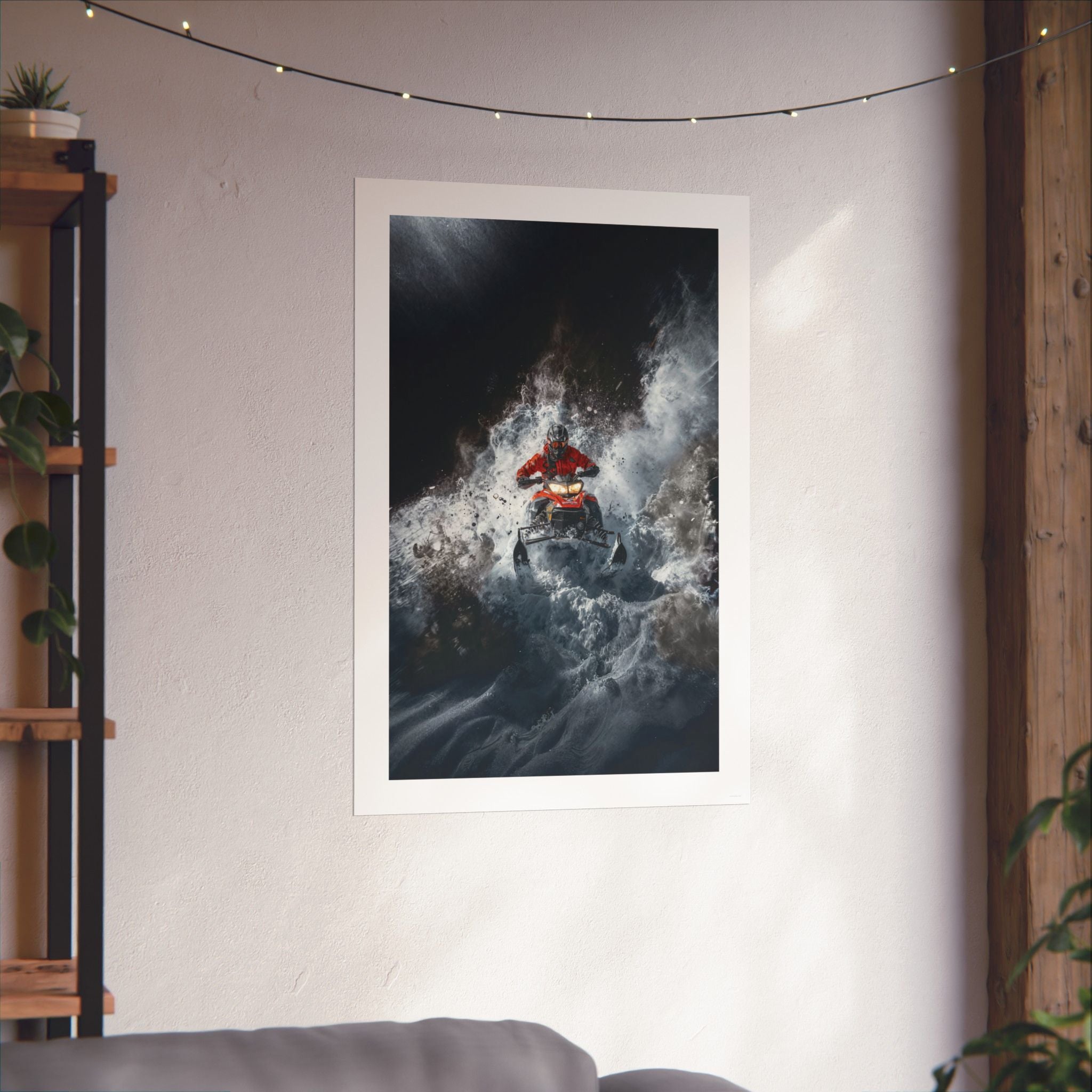 Avalanche Run - Snowmobile - Gallery Print Poster - DC0191