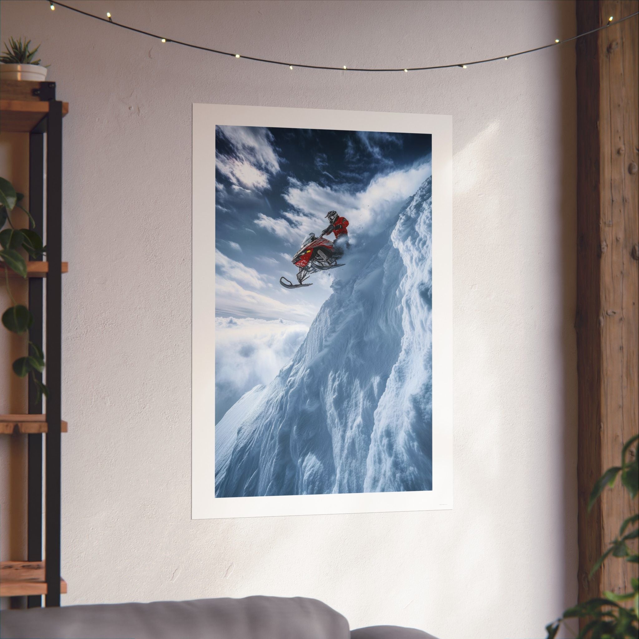 Free Fall -  Snowmobile - Gallery Print Poster - DC0192