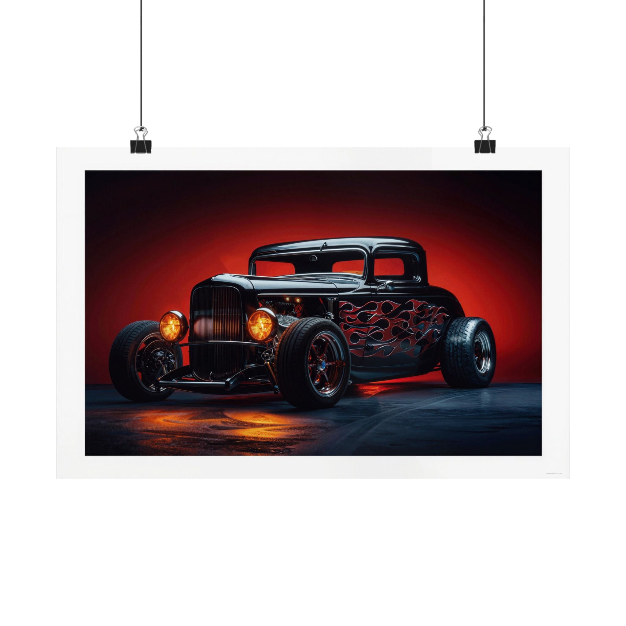 Flamed Deuce Coupe - Auto - Gallery Print Poster - DC0137