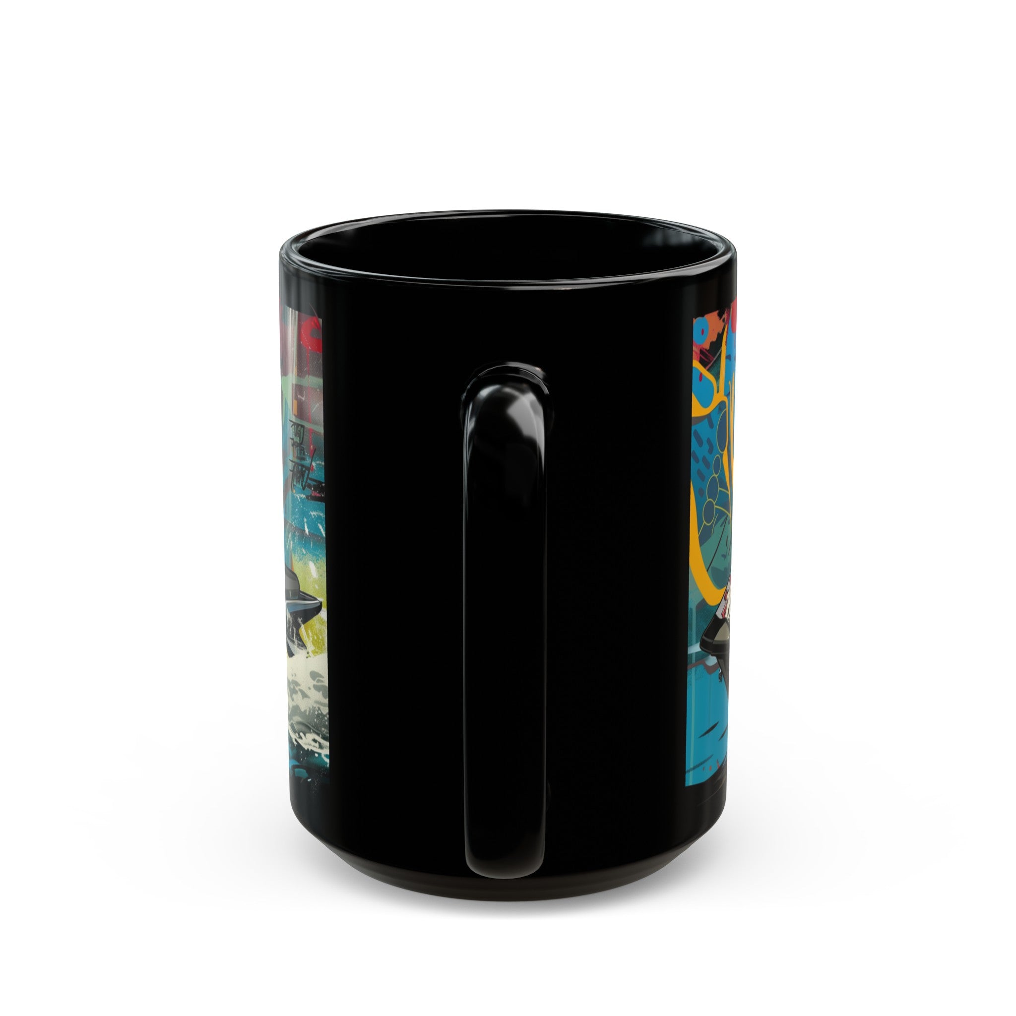 Ski Graffiti Urban Black Mug - Xtreme Riderz