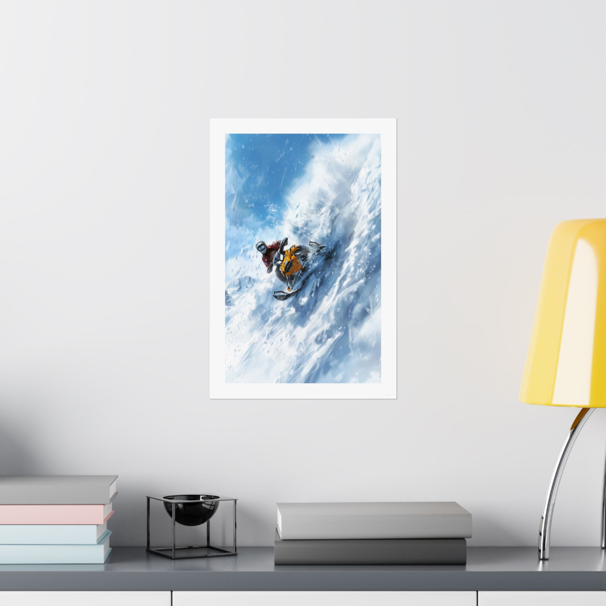 Cliff Hanger -  Snowmobile - Gallery Print Poster - DC0164