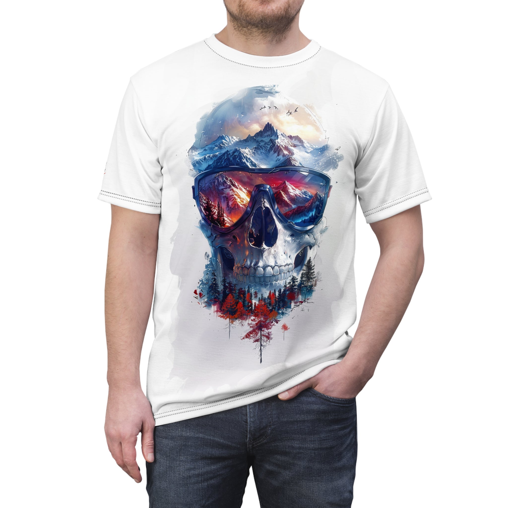 Skeleton Riderz - Snowmobile - Unisex Tee Shirt - TG0106