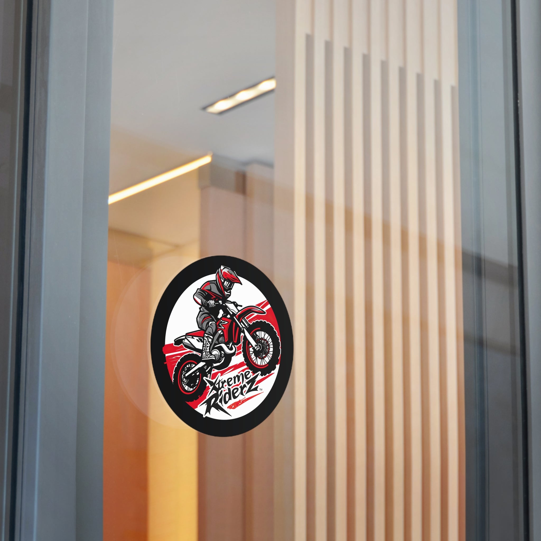 Motocross- Xtreme Riderz- Round Vinyl Stickers