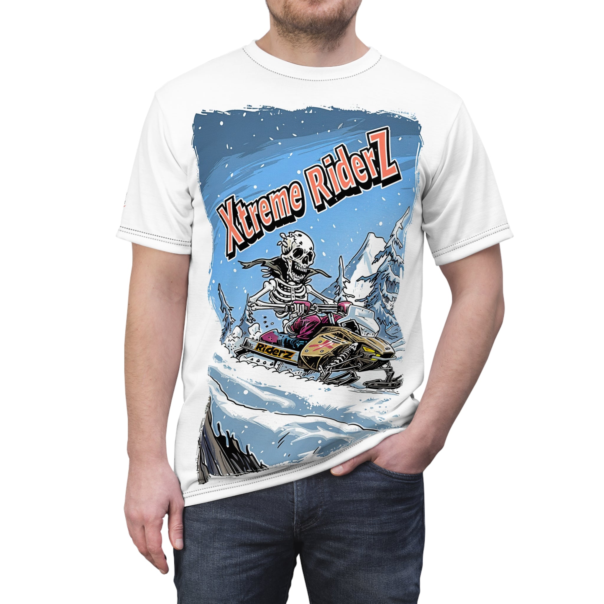 Skeleton Riderz - Snowmobile - Unisex Tee Shirt - TG0107