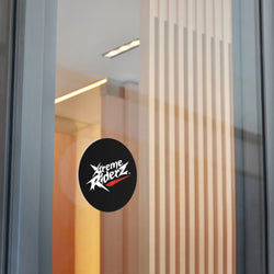 Black Round Vinyl Stickers- Xtreme Riderz Brand