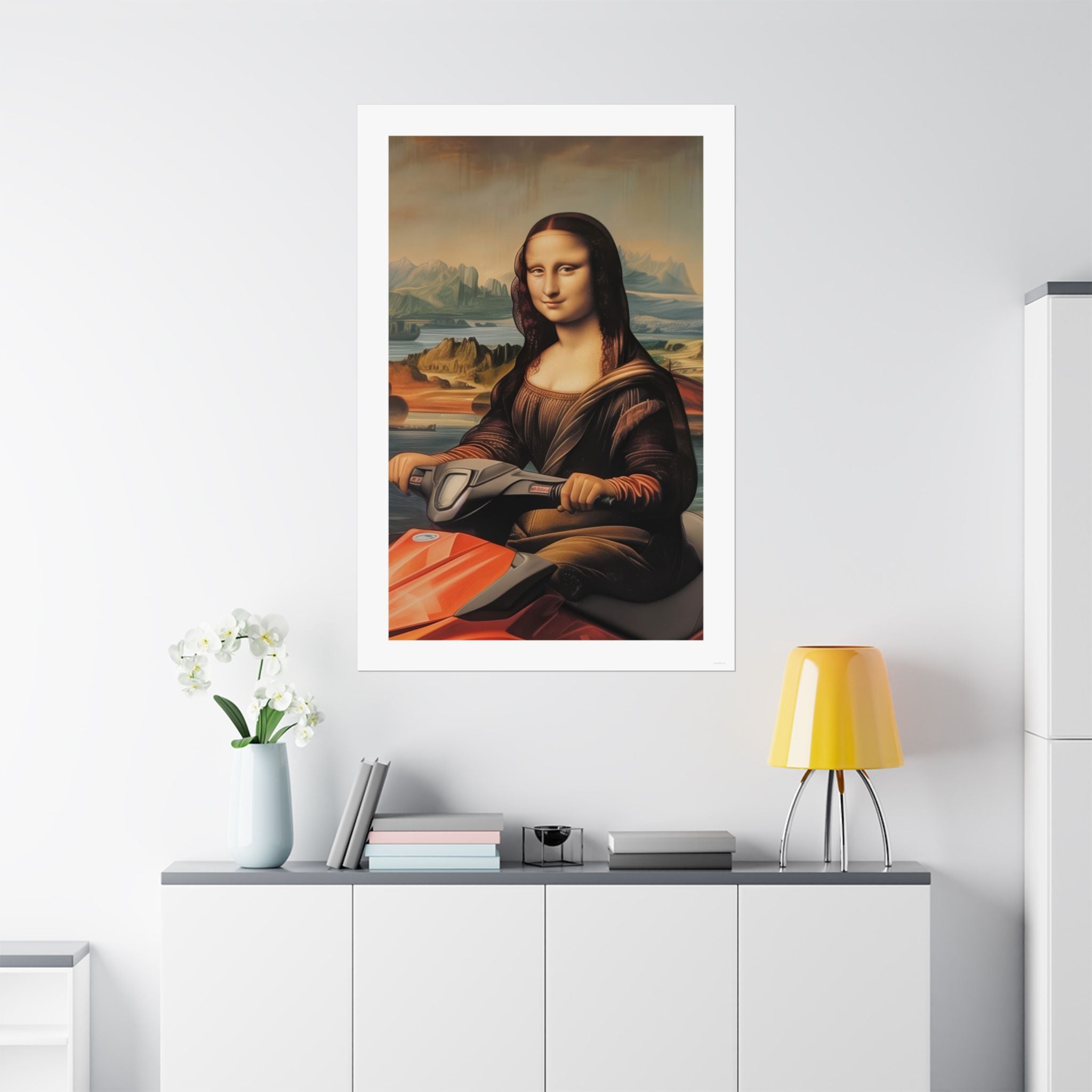 Mona Lisa - Leonardo de Vinci - Watersports - Gallery Print Poster - DC0262