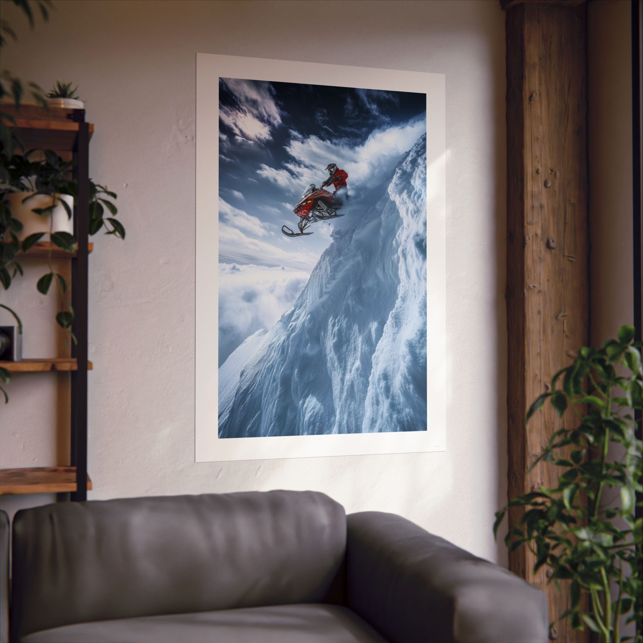 Free Fall -  Snowmobile - Gallery Print Poster - DC0192