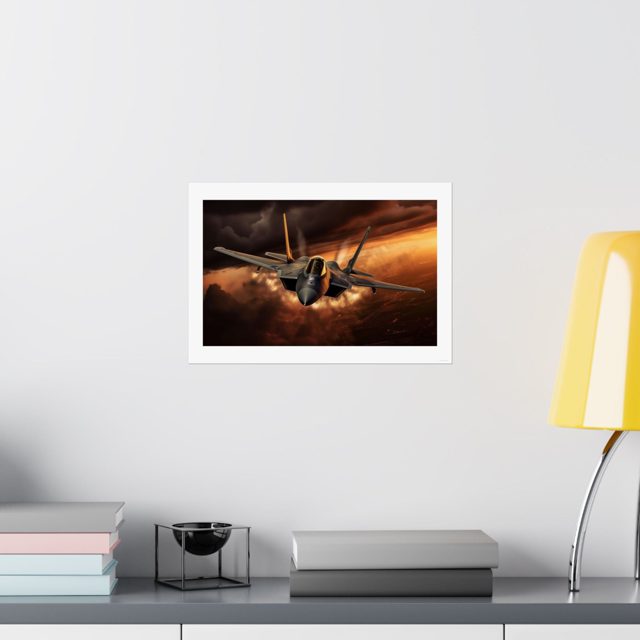 F22 Raptor Sunset Storm - Aviation - Gallery Print Poster - DC0151