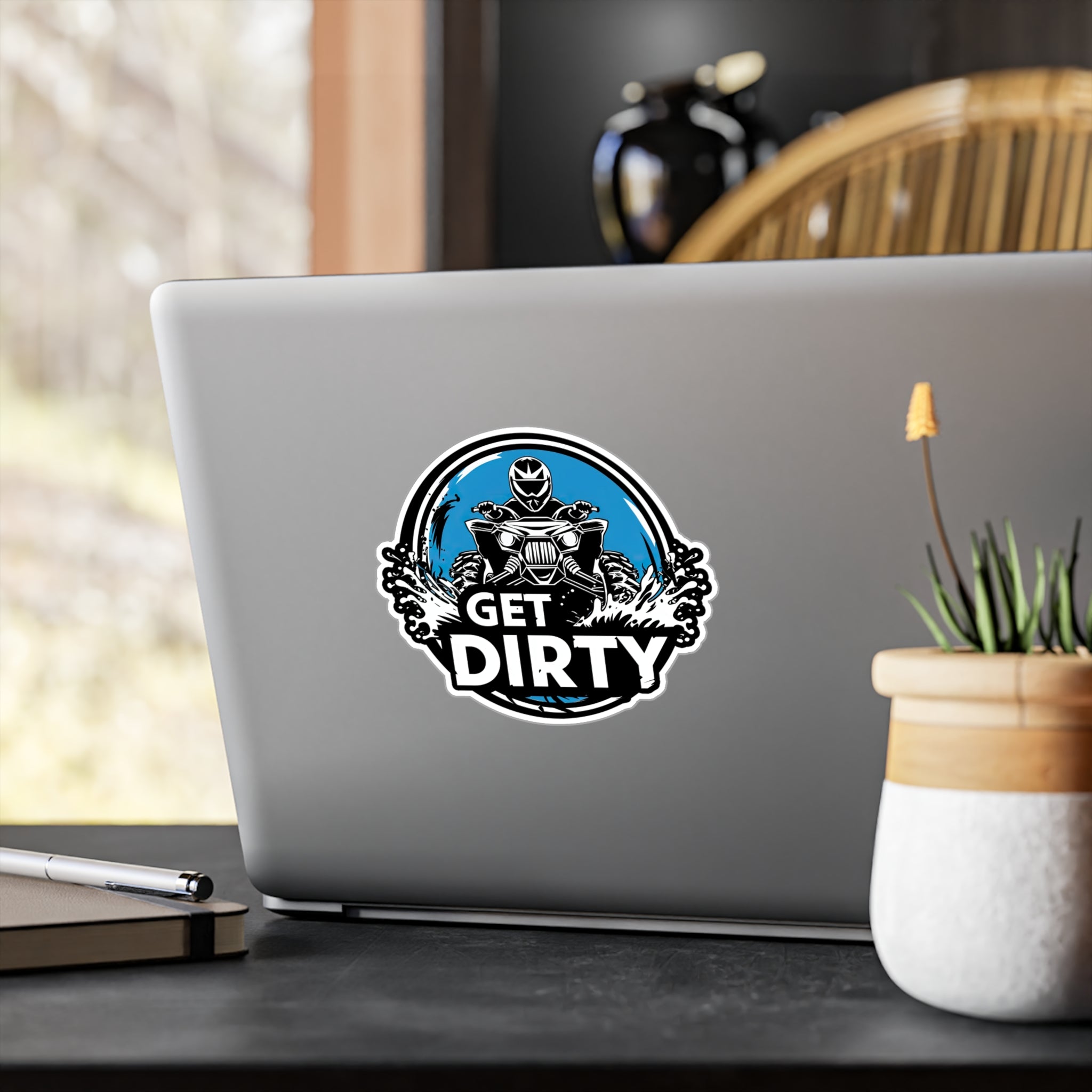 Get Dirty - ATV- Xtreme Riderz- Vinyl Decal Round