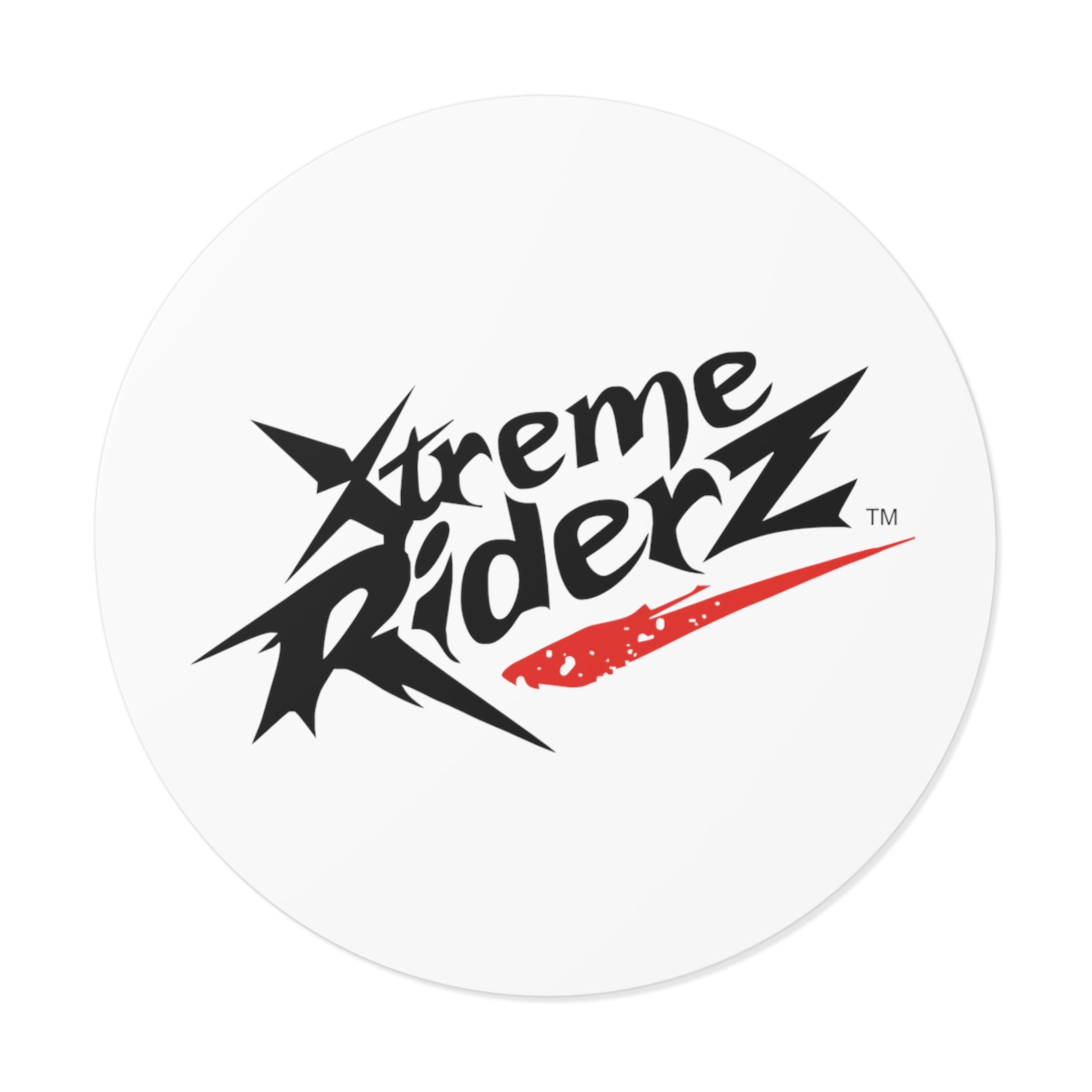 White Round Vinyl Stickers- Xtreme Riderz Brand