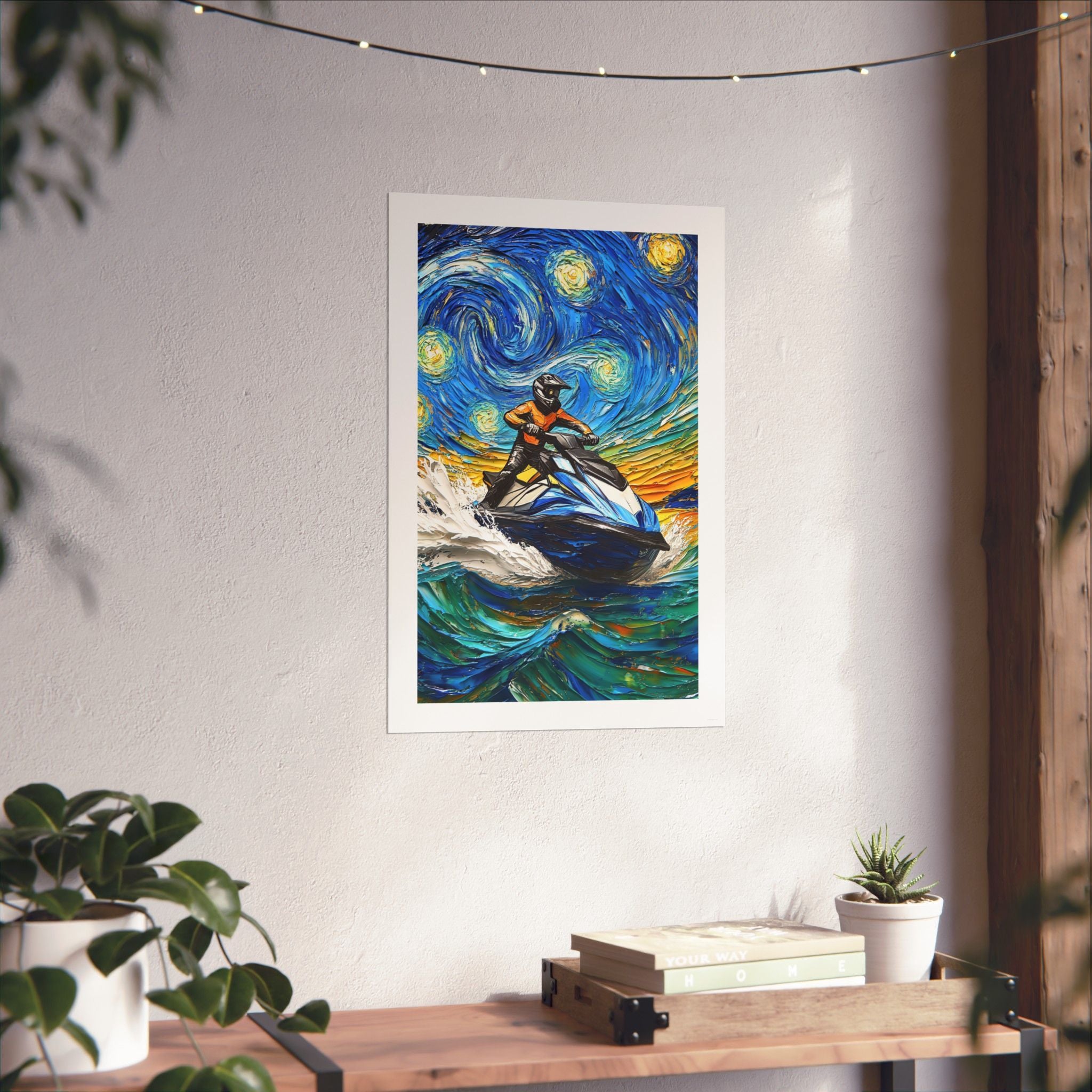 Starry Night - Vincent Van Gogh - Watersports - Gallery Print Poster - DC0261