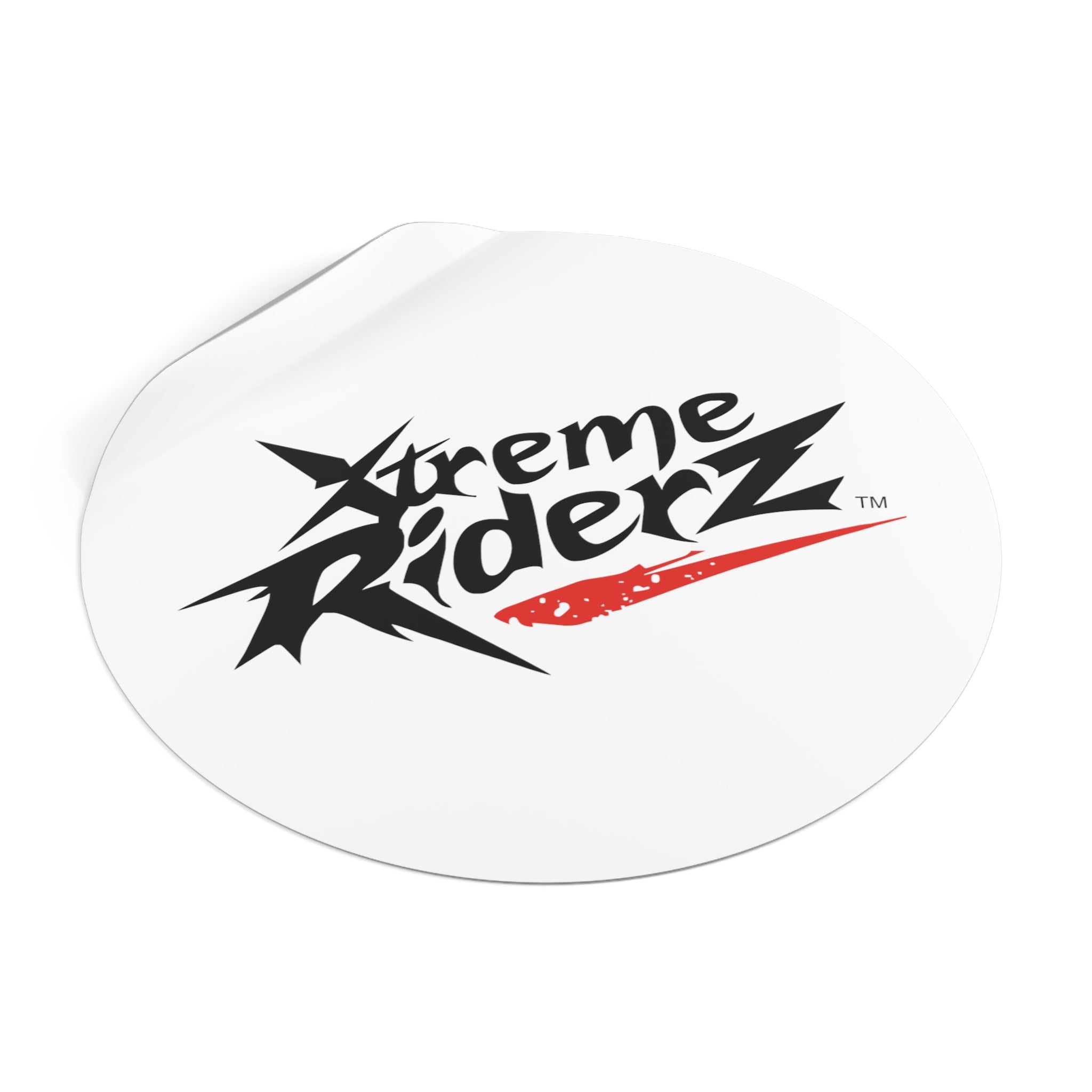 White Round Vinyl Stickers- Xtreme Riderz Brand