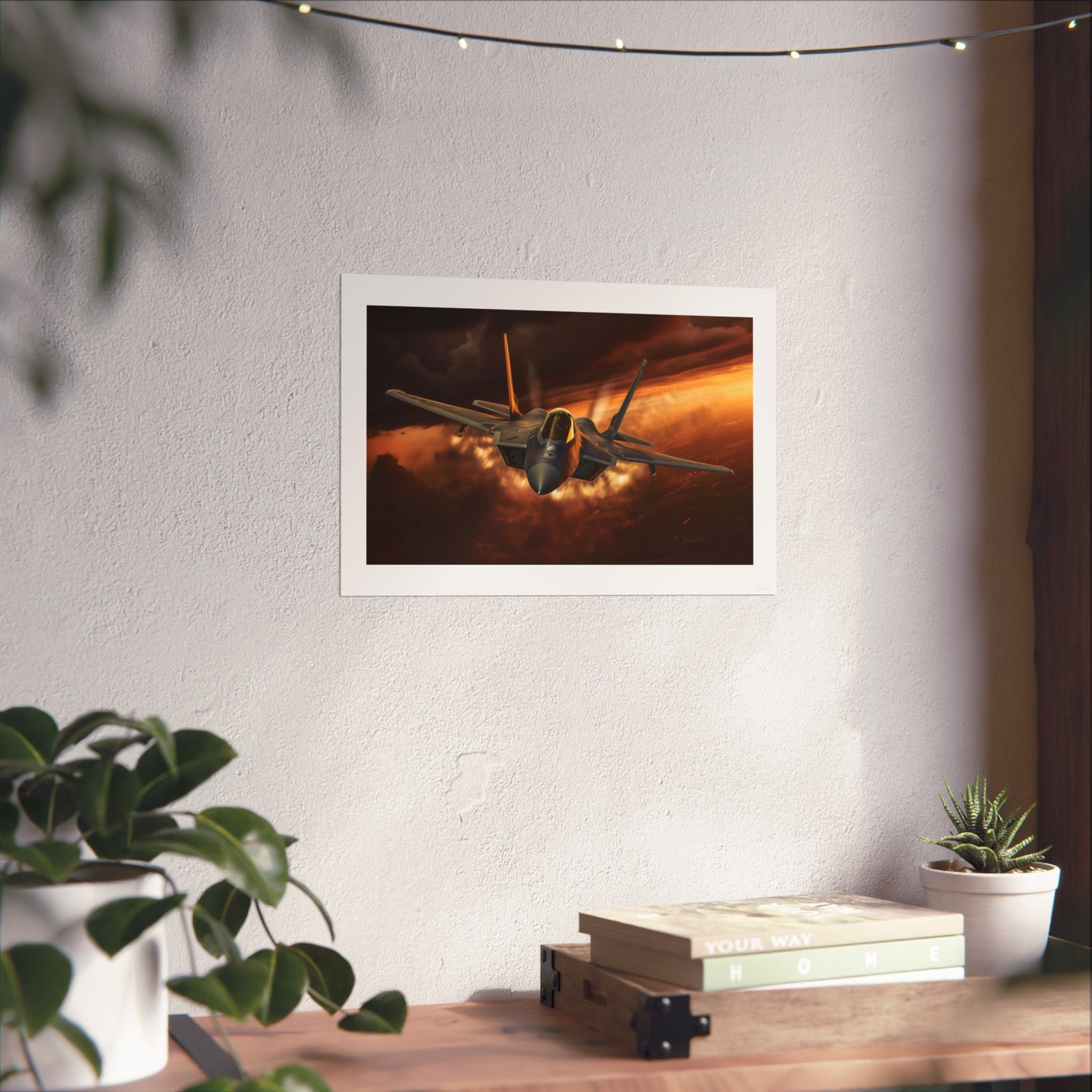 F22 Raptor Sunset Storm - Aviation - Gallery Print Poster - DC0151