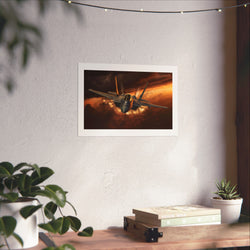 F22 Raptor Sunset Storm - Aviation - Gallery Print Poster - DC0151