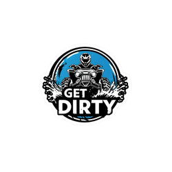 Get Dirty - ATV- Xtreme Riderz- Vinyl Decal Round