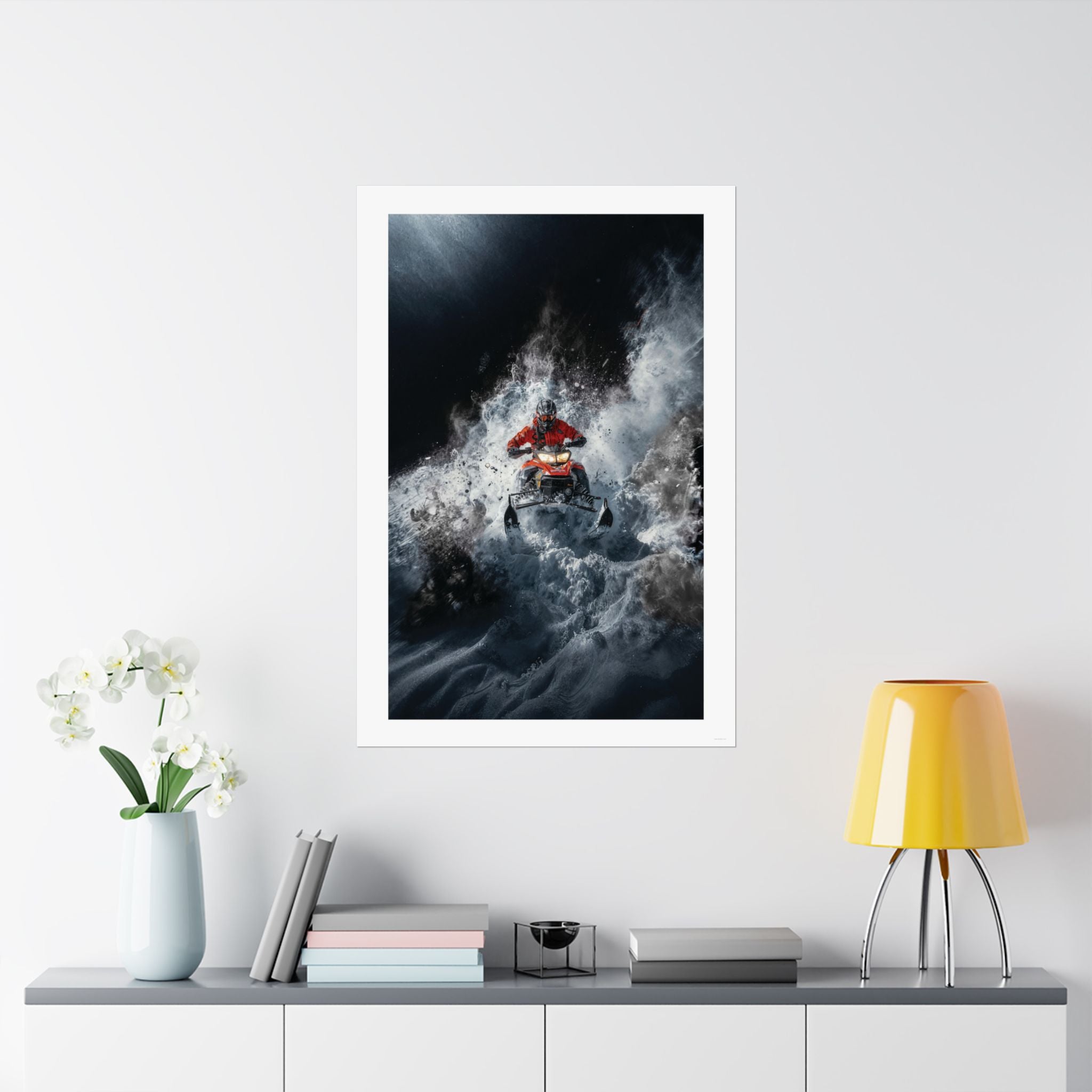 Avalanche Run - Snowmobile - Gallery Print Poster - DC0191