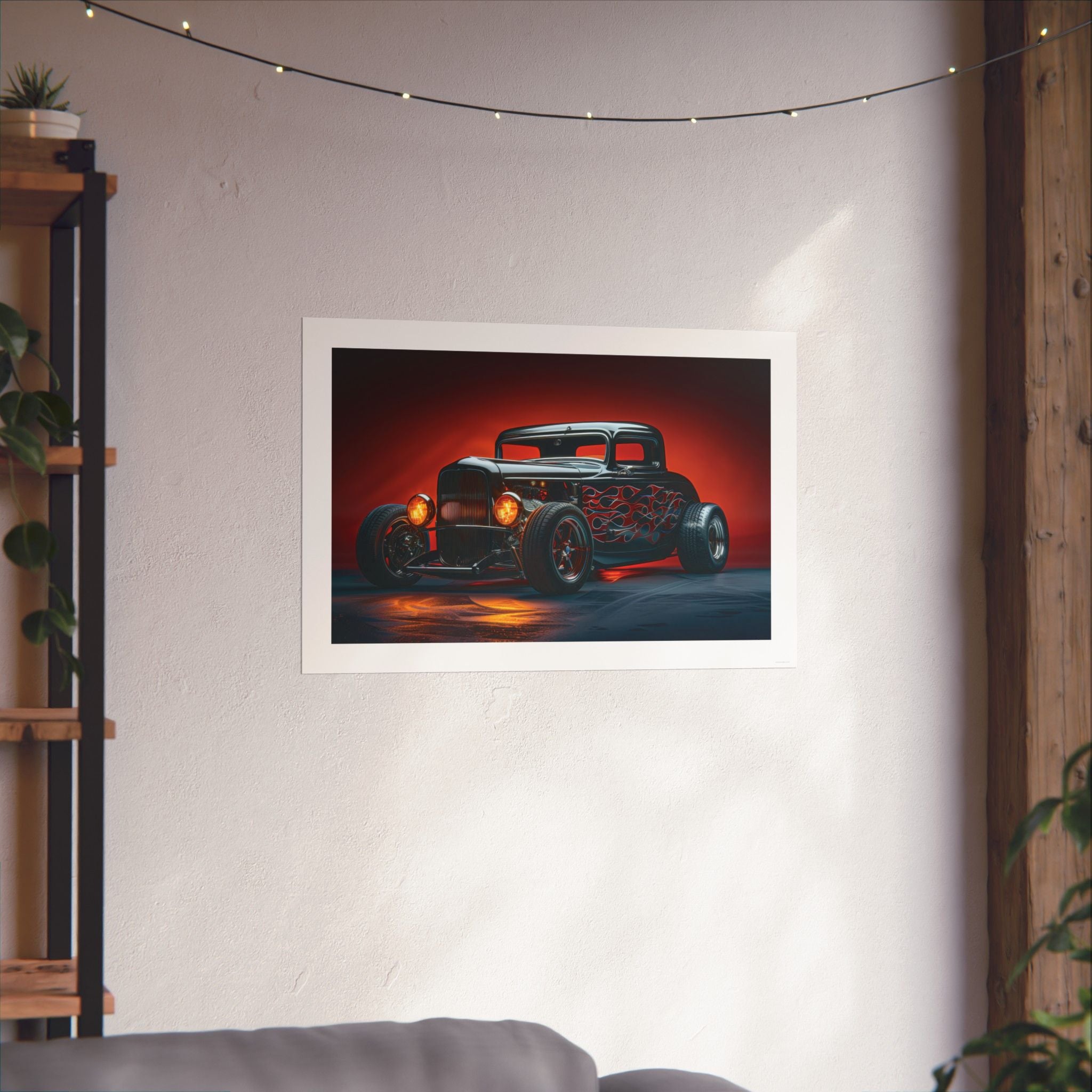 Flamed Deuce Coupe - Auto - Gallery Print Poster - DC0137