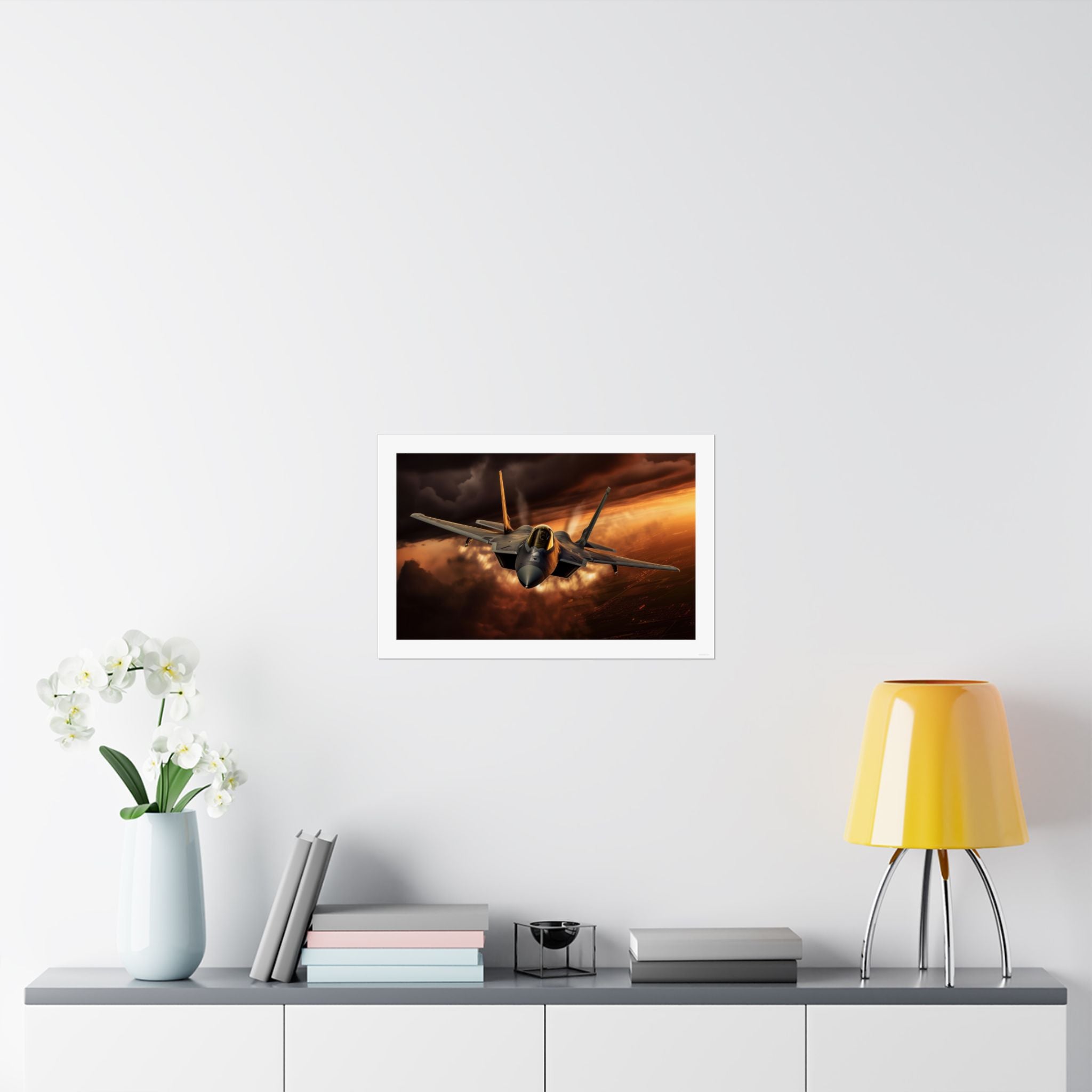 F22 Raptor Sunset Storm - Aviation - Gallery Print Poster - DC0151