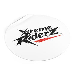 White Round Vinyl Stickers- Xtreme Riderz Brand