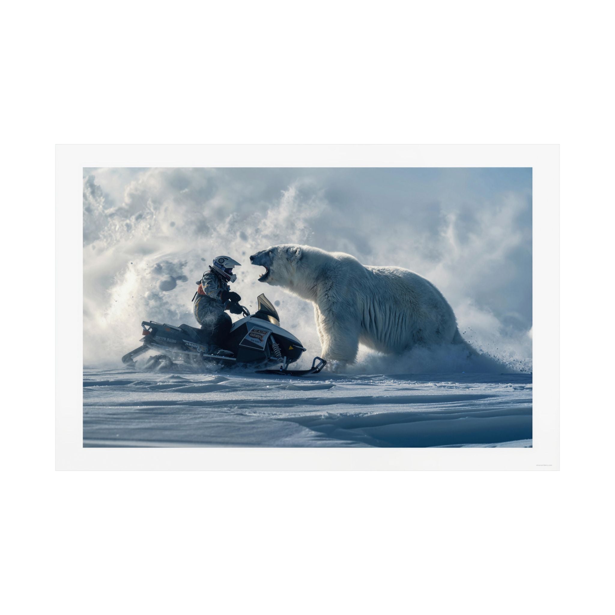 Bear Down - Snowmobile - Gallery Print Poster - DC0168
