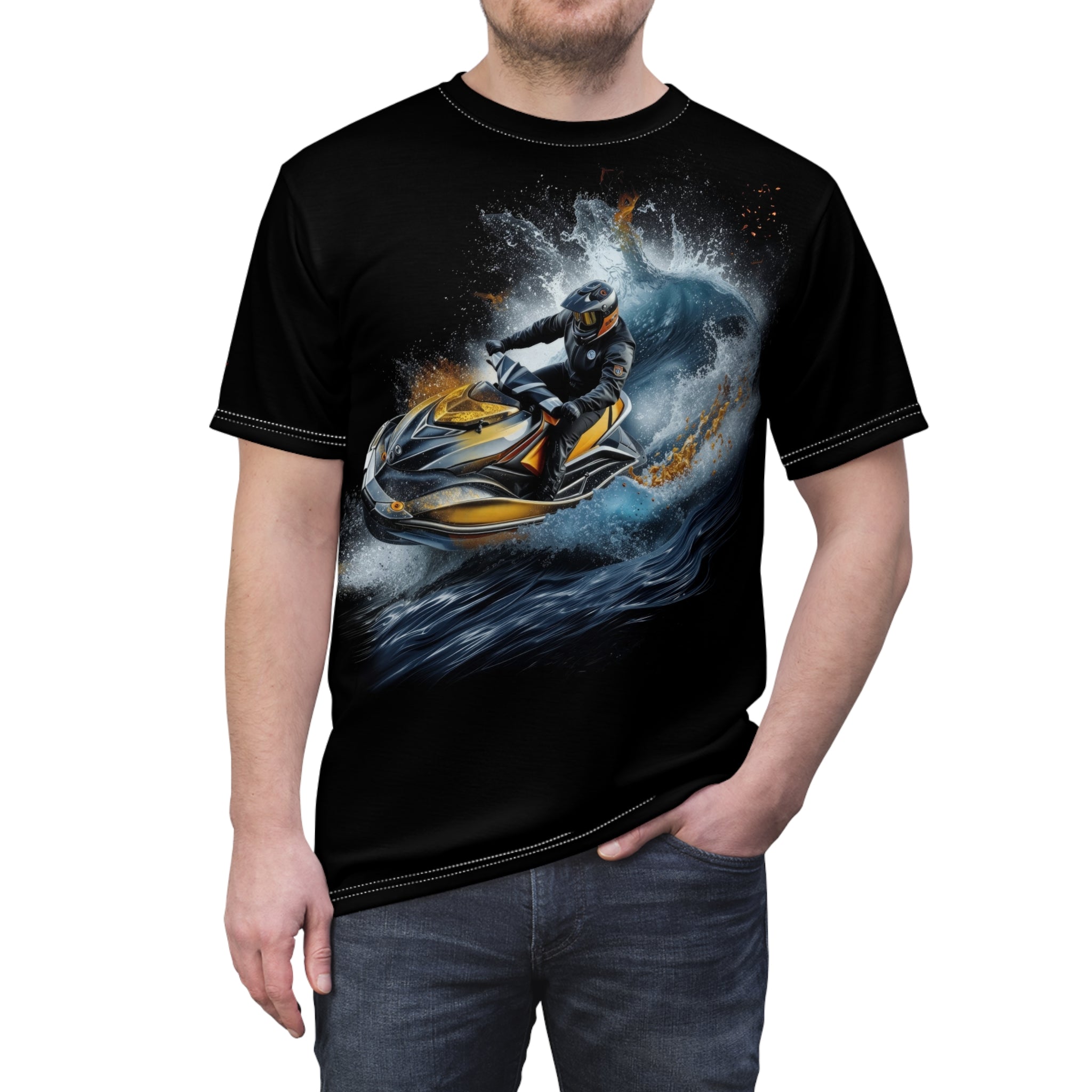 Yellow Jet Skier - Watersports - Men's Tee Shirt - DC0107