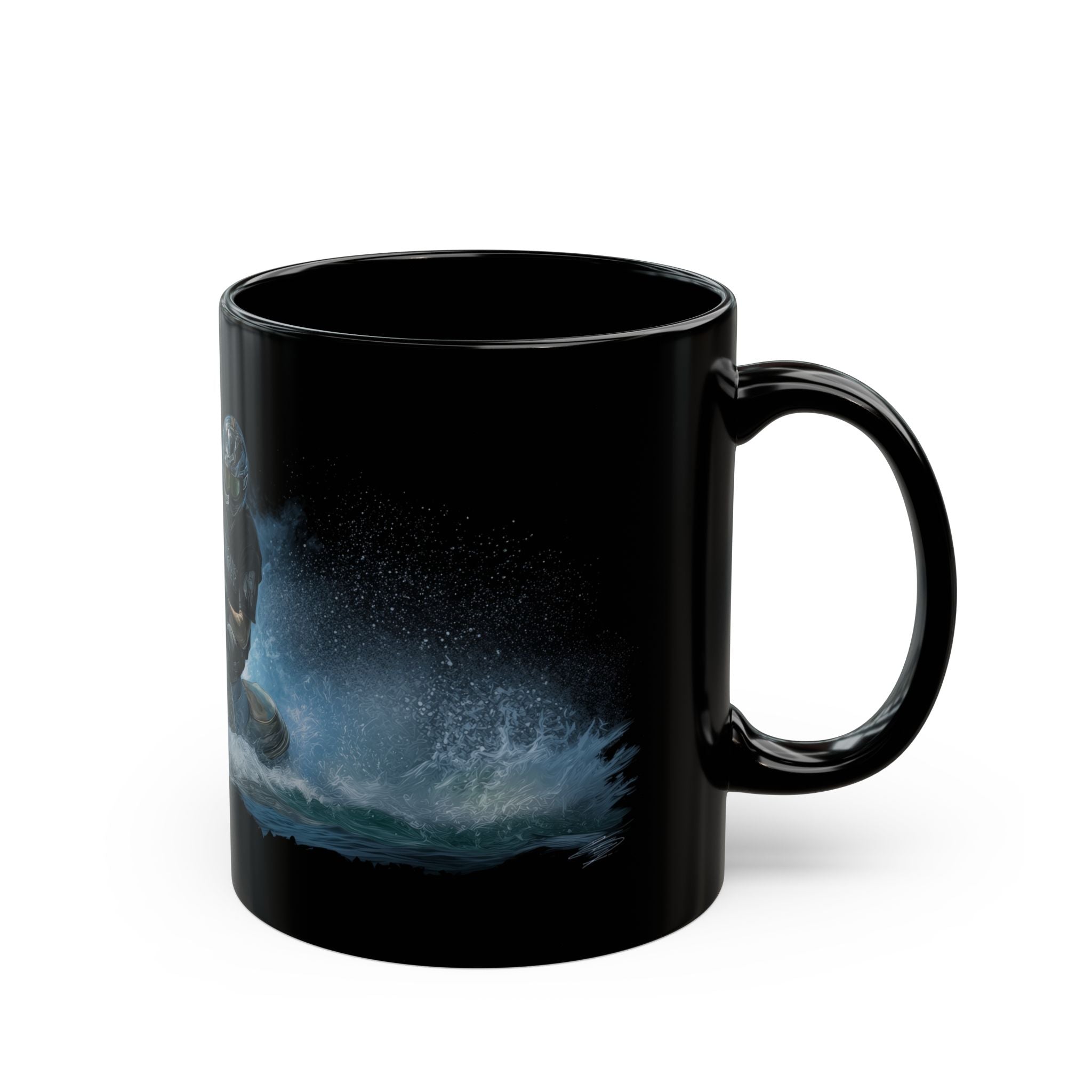Splash Down Black Mug (11oz, 15oz) - Watersports - DC0293