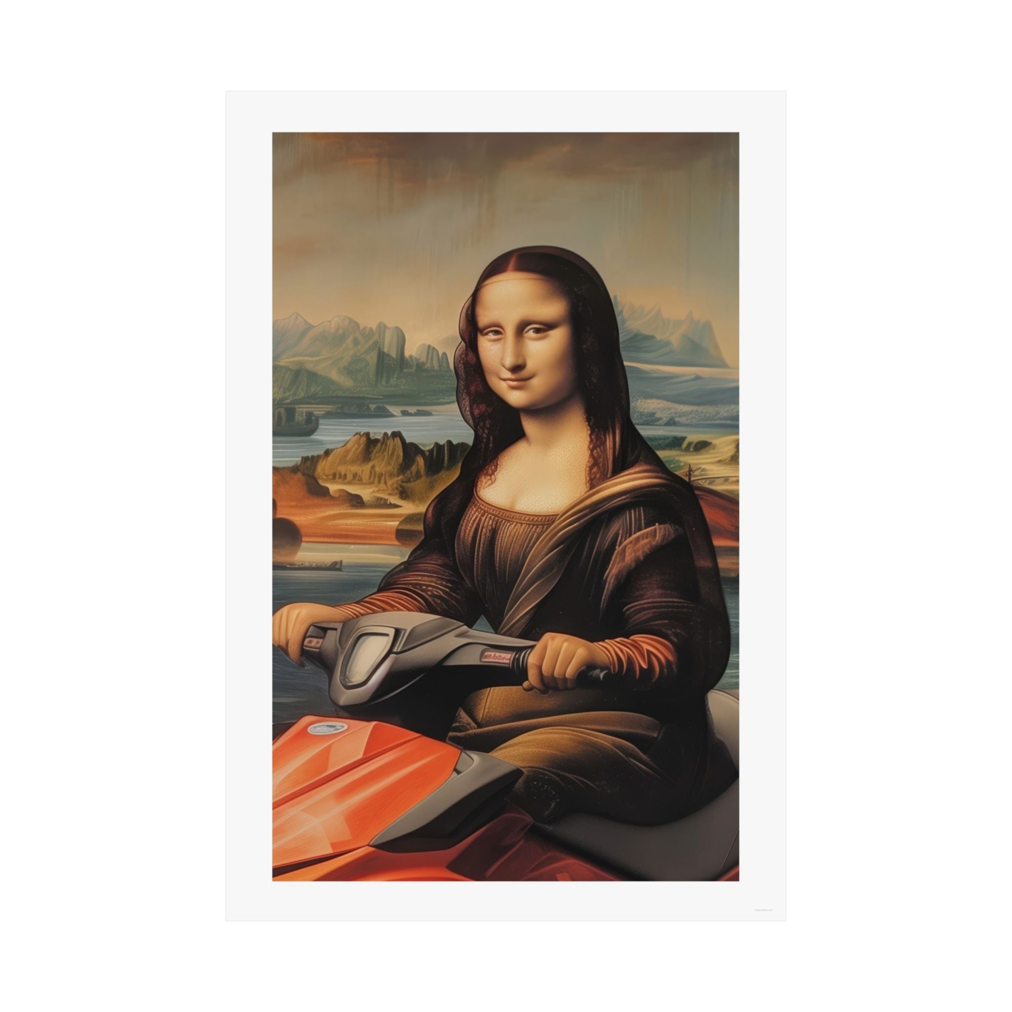 Mona Lisa - Leonardo de Vinci - Watersports - Gallery Print Poster - DC0262