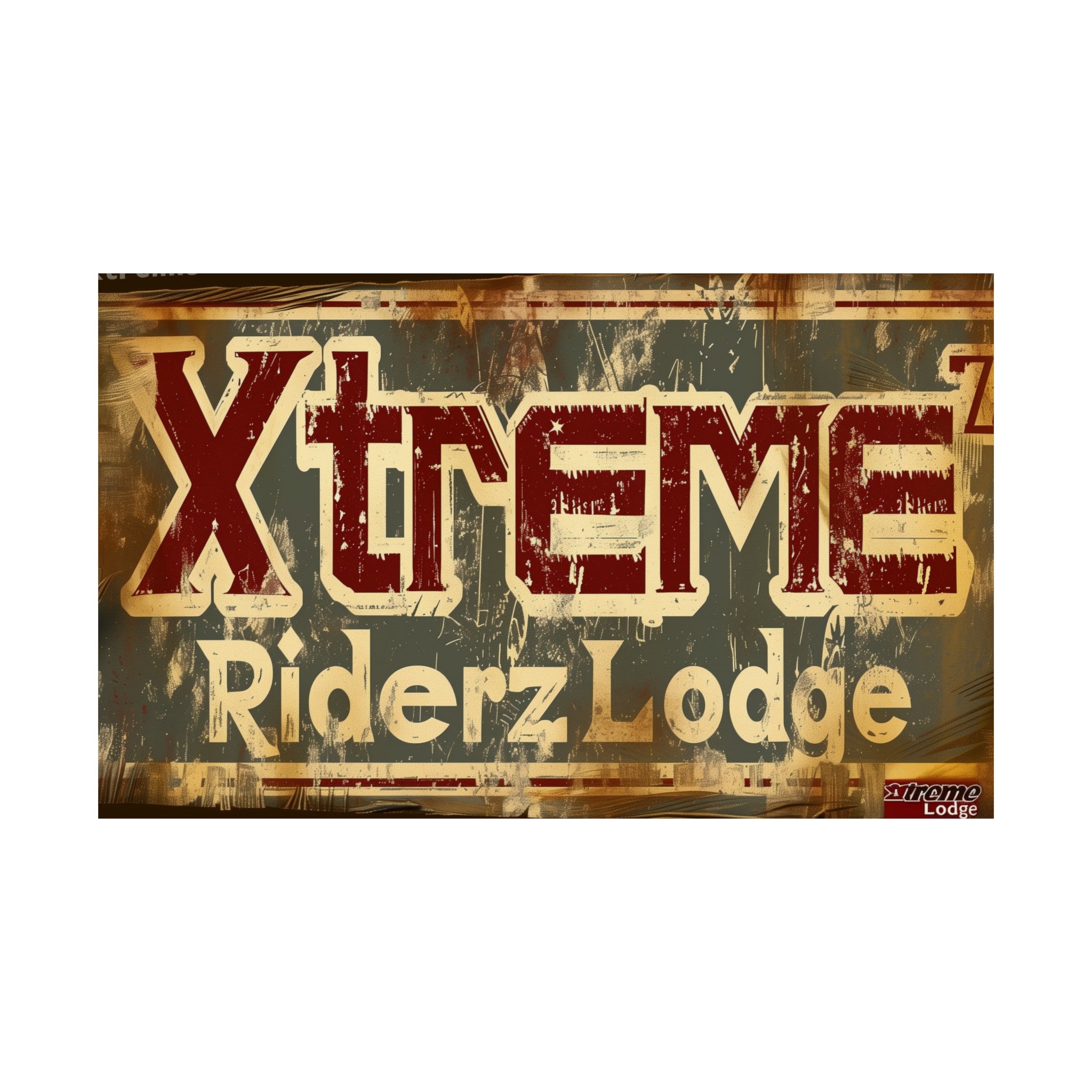 Xtreme Riderz Lodge Retro Poster