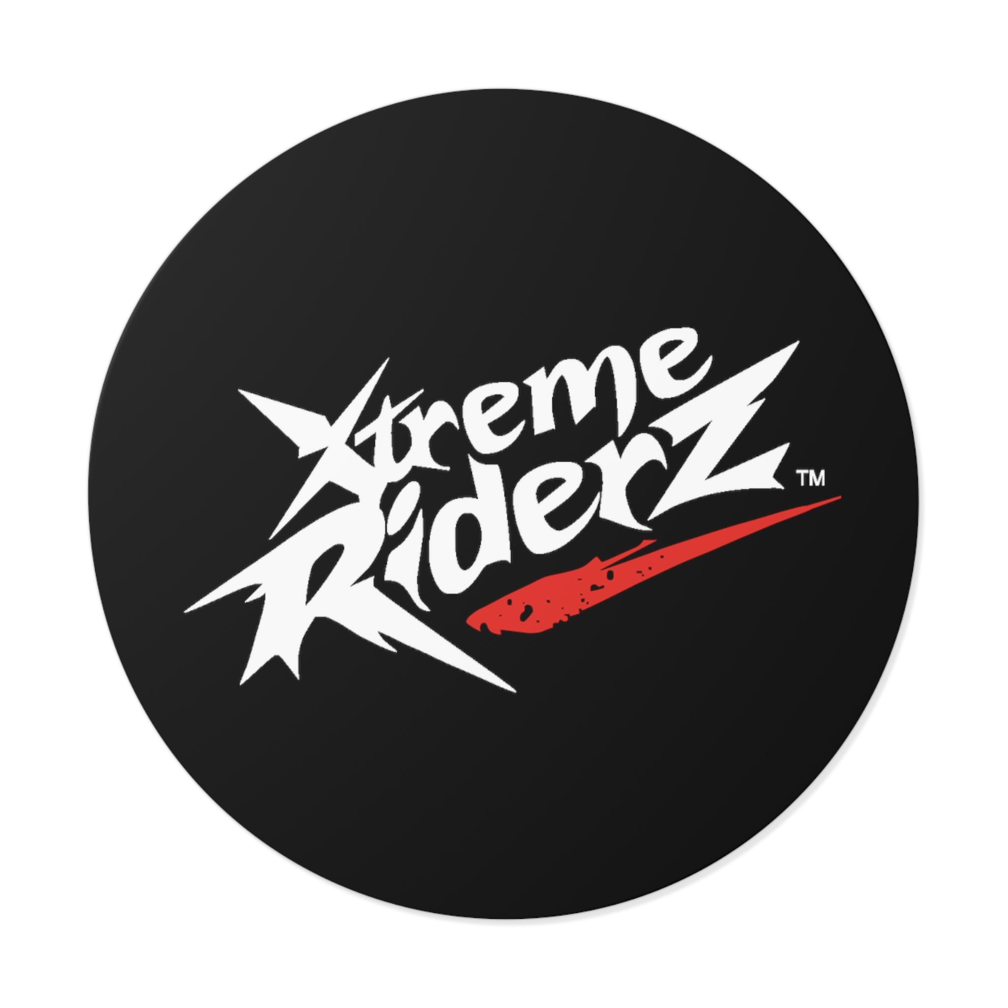 Black Round Vinyl Stickers- Xtreme Riderz Brand