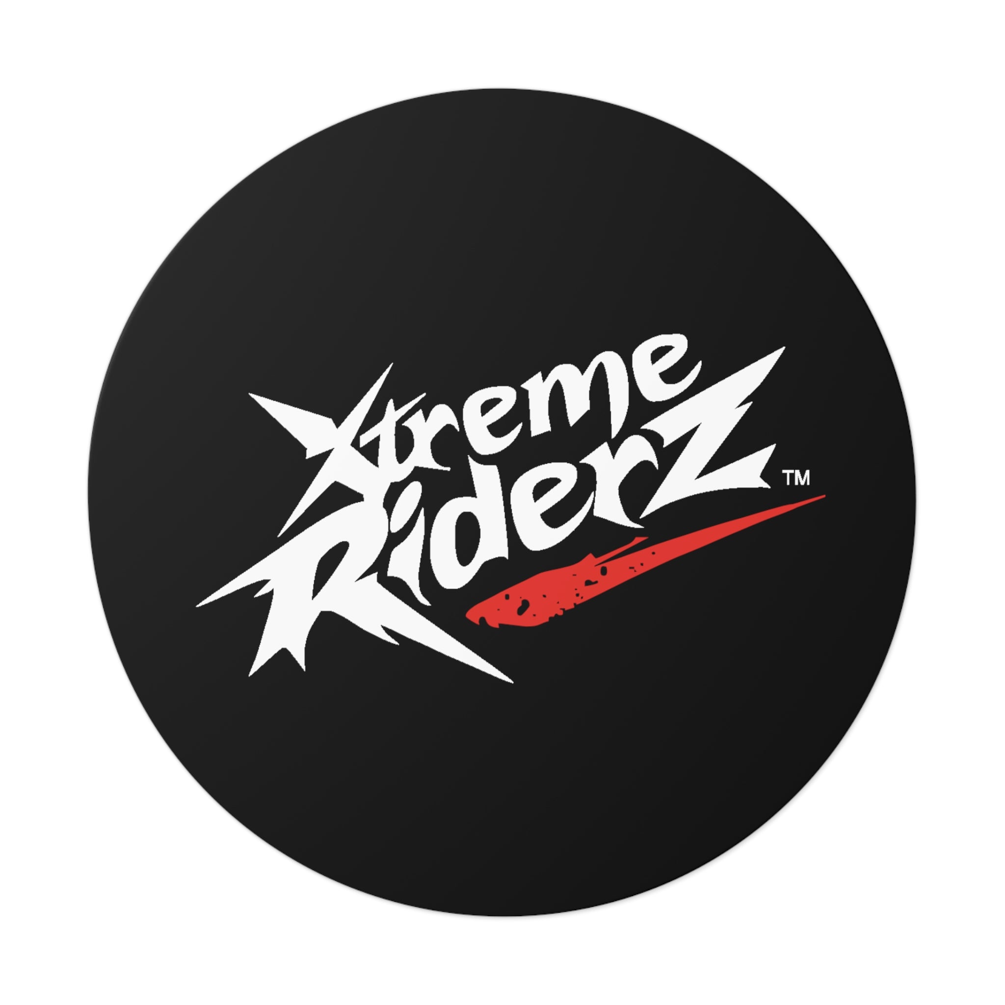 Black Round Vinyl Stickers- Xtreme Riderz Brand