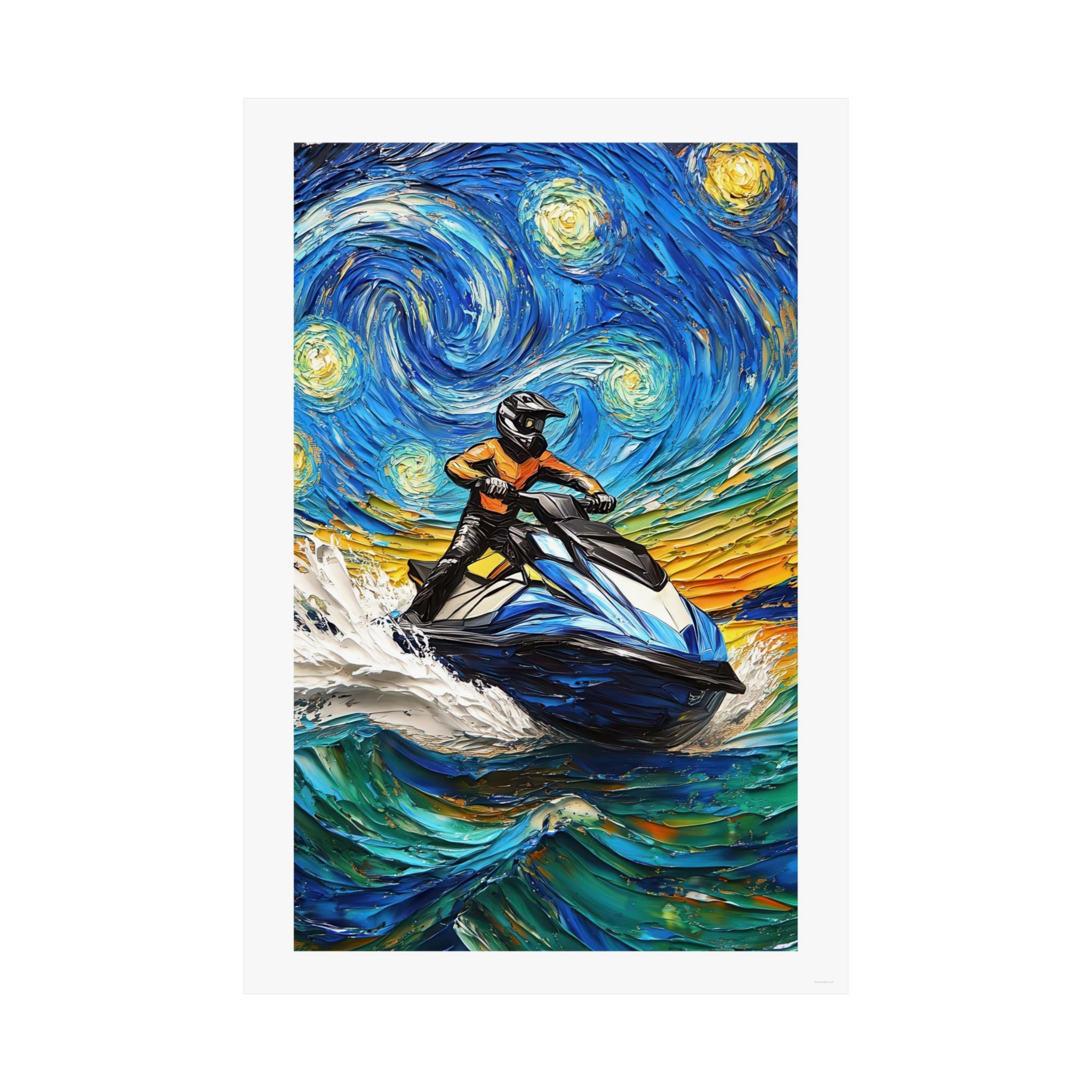 Starry Night - Vincent Van Gogh - Watersports - Gallery Print Poster - DC0261