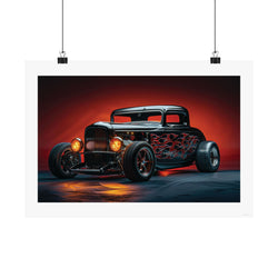 Flamed Deuce Coupe - Auto - Gallery Print Poster - DC0137