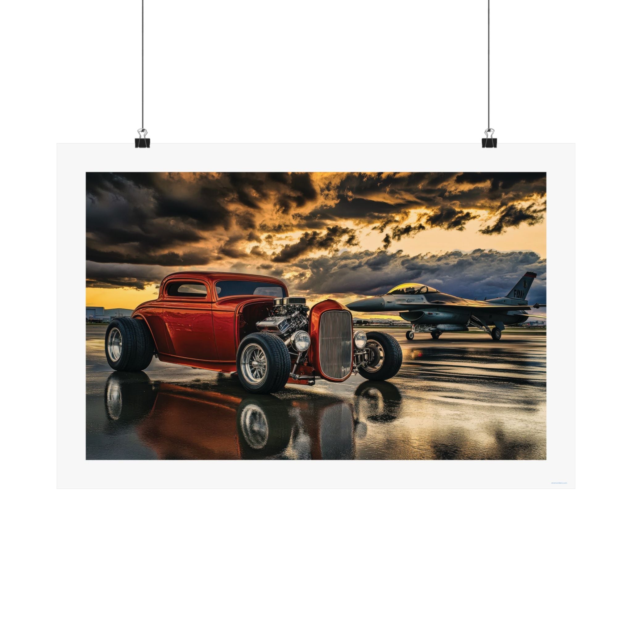 Wings & Wheels - Auto/Aviation  - Gallery Print Poster - DC0184