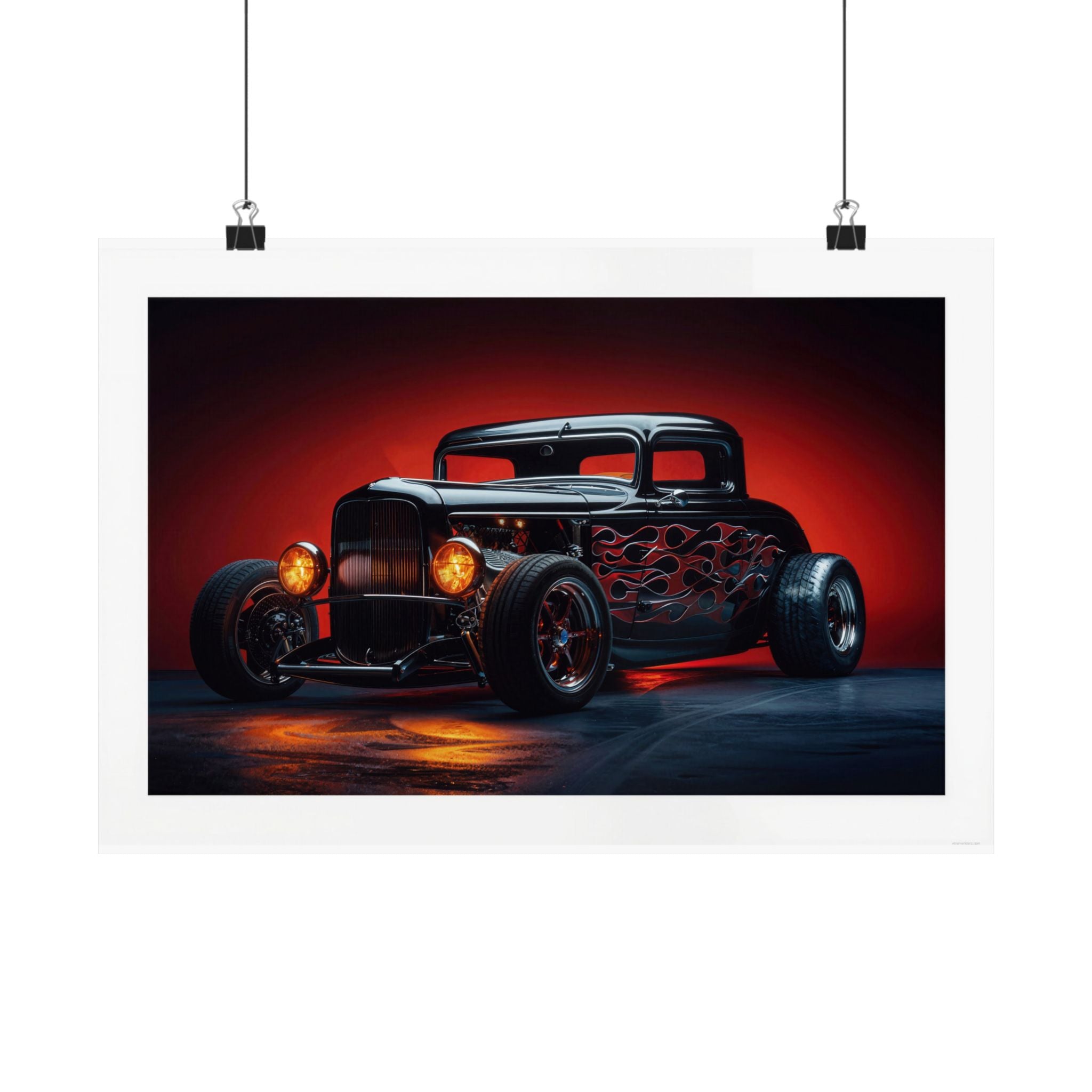 Flamed Deuce Coupe - Auto - Gallery Print Poster - DC0137