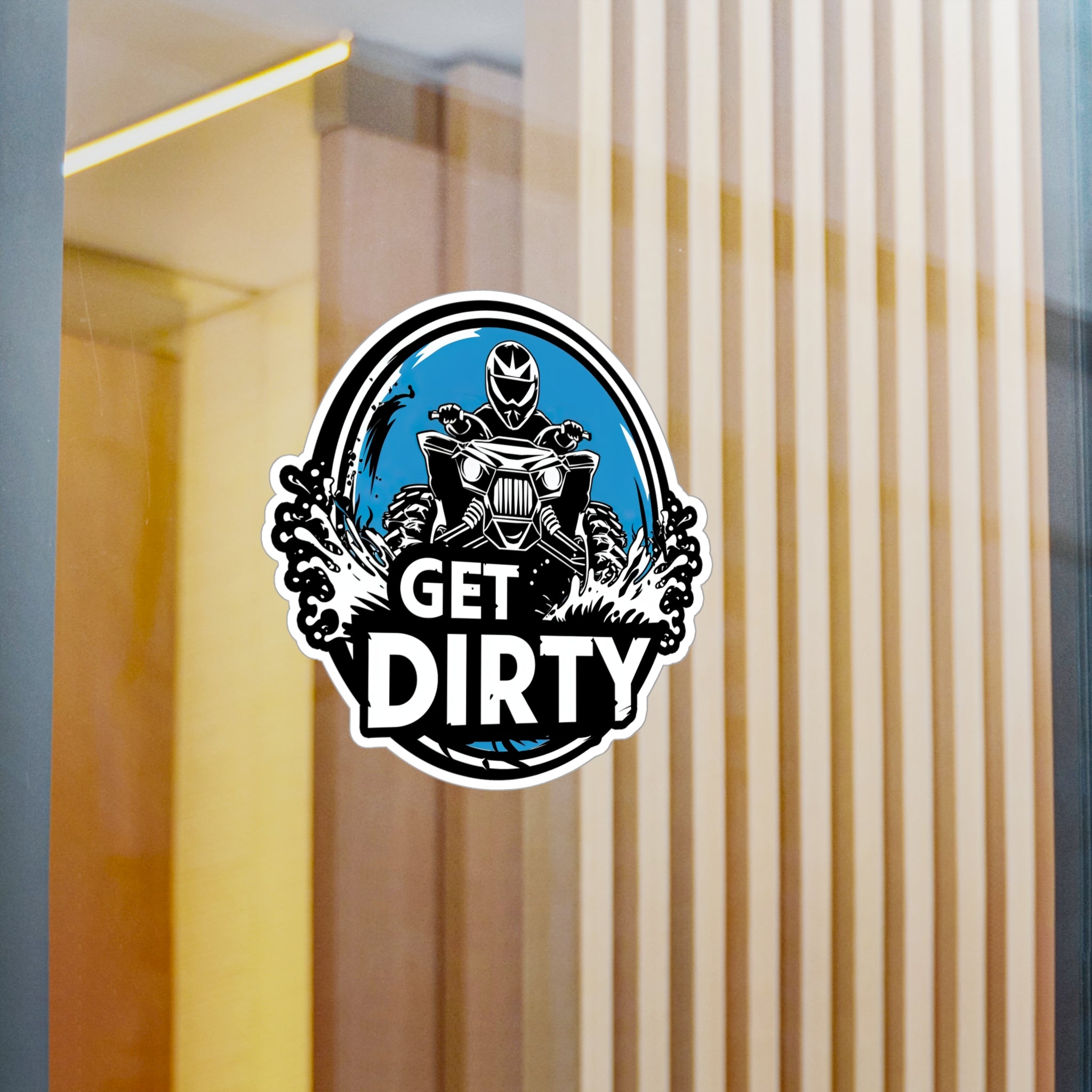 Get Dirty - ATV- Xtreme Riderz- Vinyl Decal Round