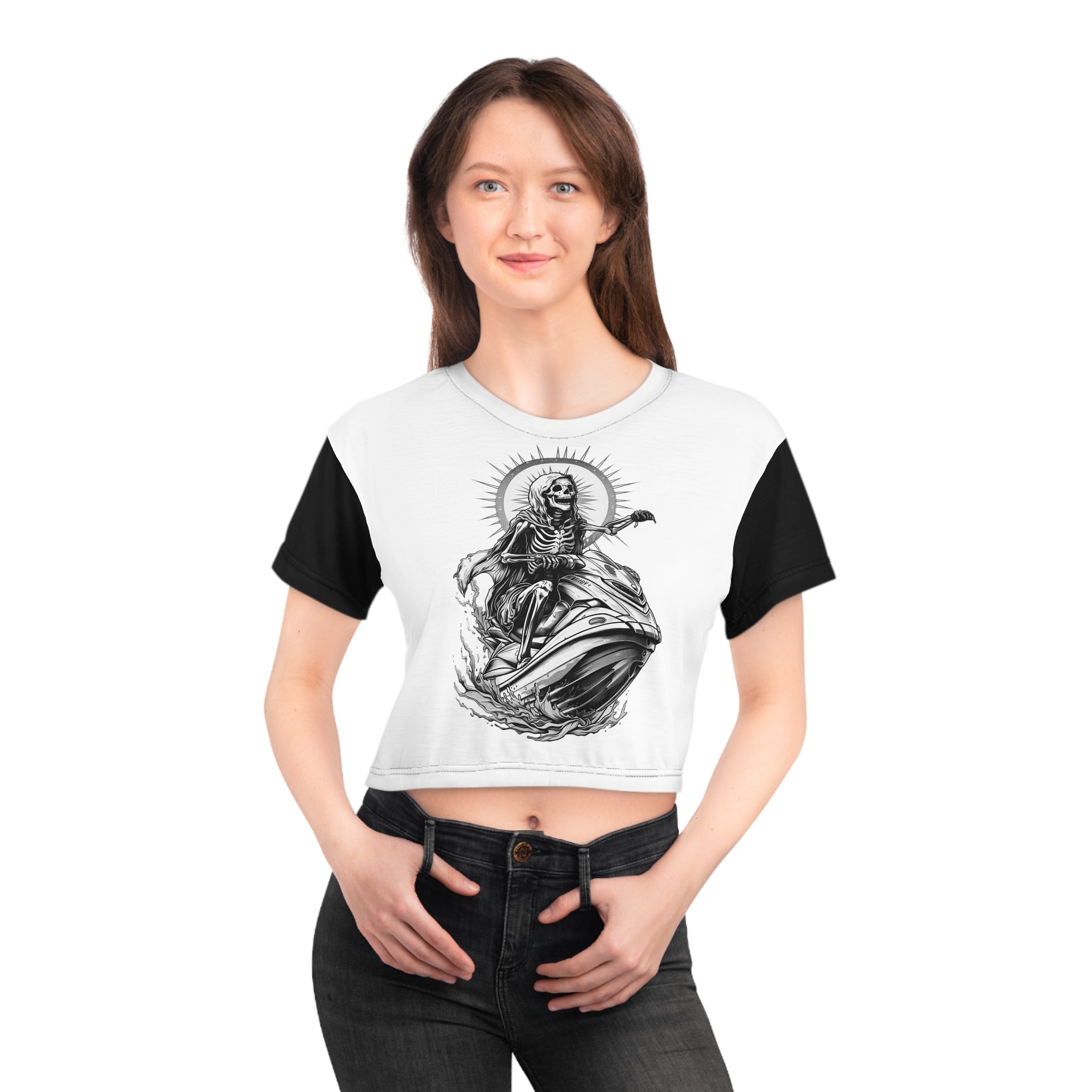 Skeleton Riderz Women's Crop Tee