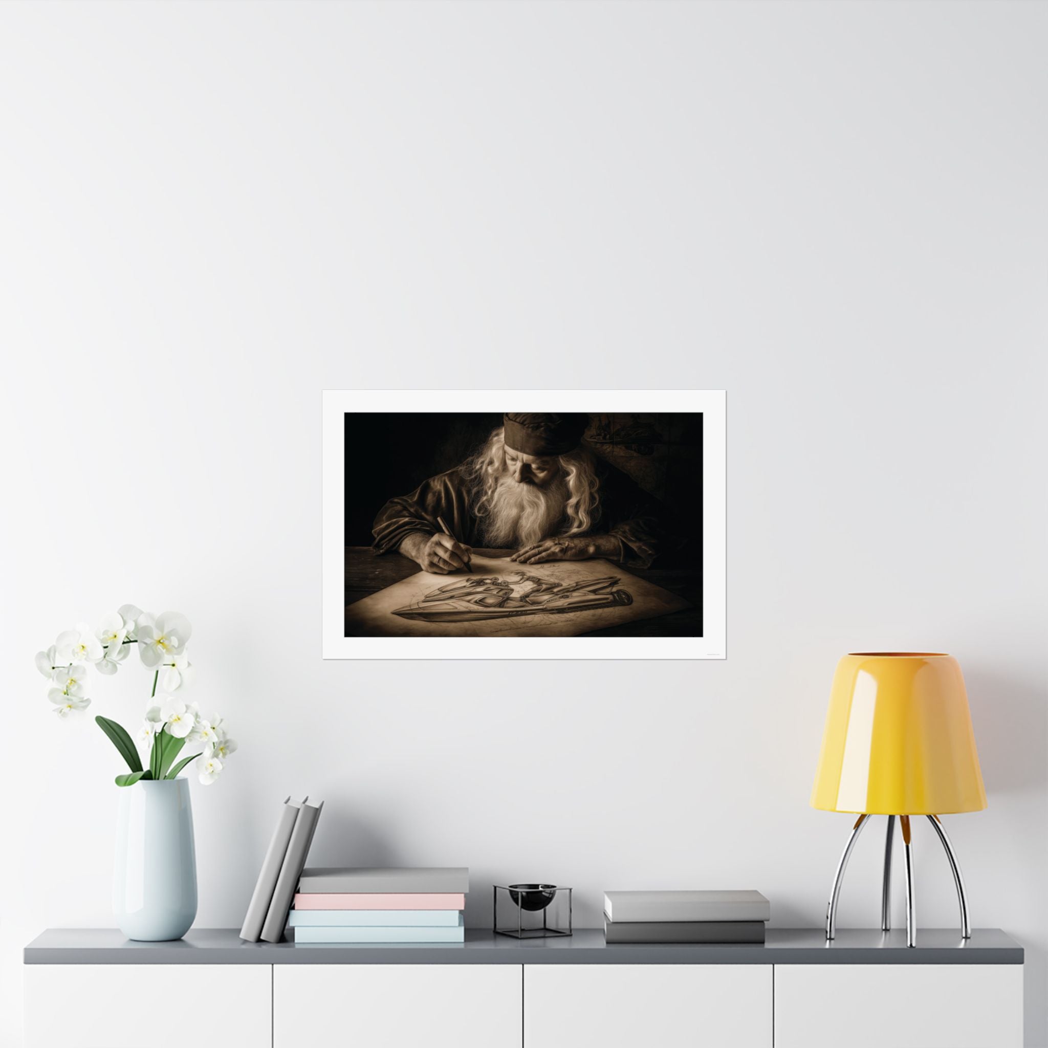 Leonardo de Vinci Creating the Jet Ski - Watersports - Gallery Print Poster - DC0257