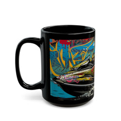 Ski Graffiti Urban Black Mug - Xtreme Riderz