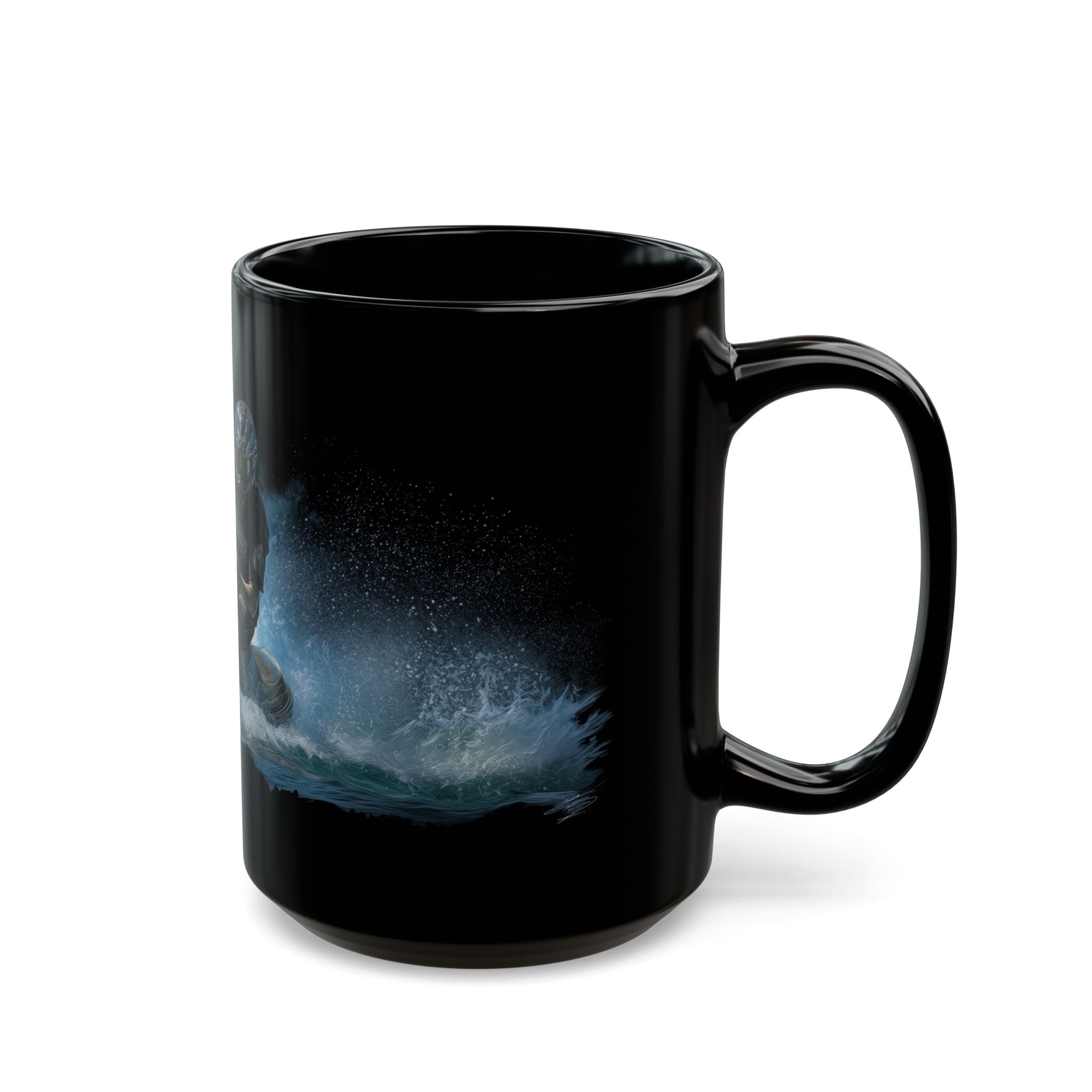 Splash Down Black Mug (11oz, 15oz) - Watersports - DC0293