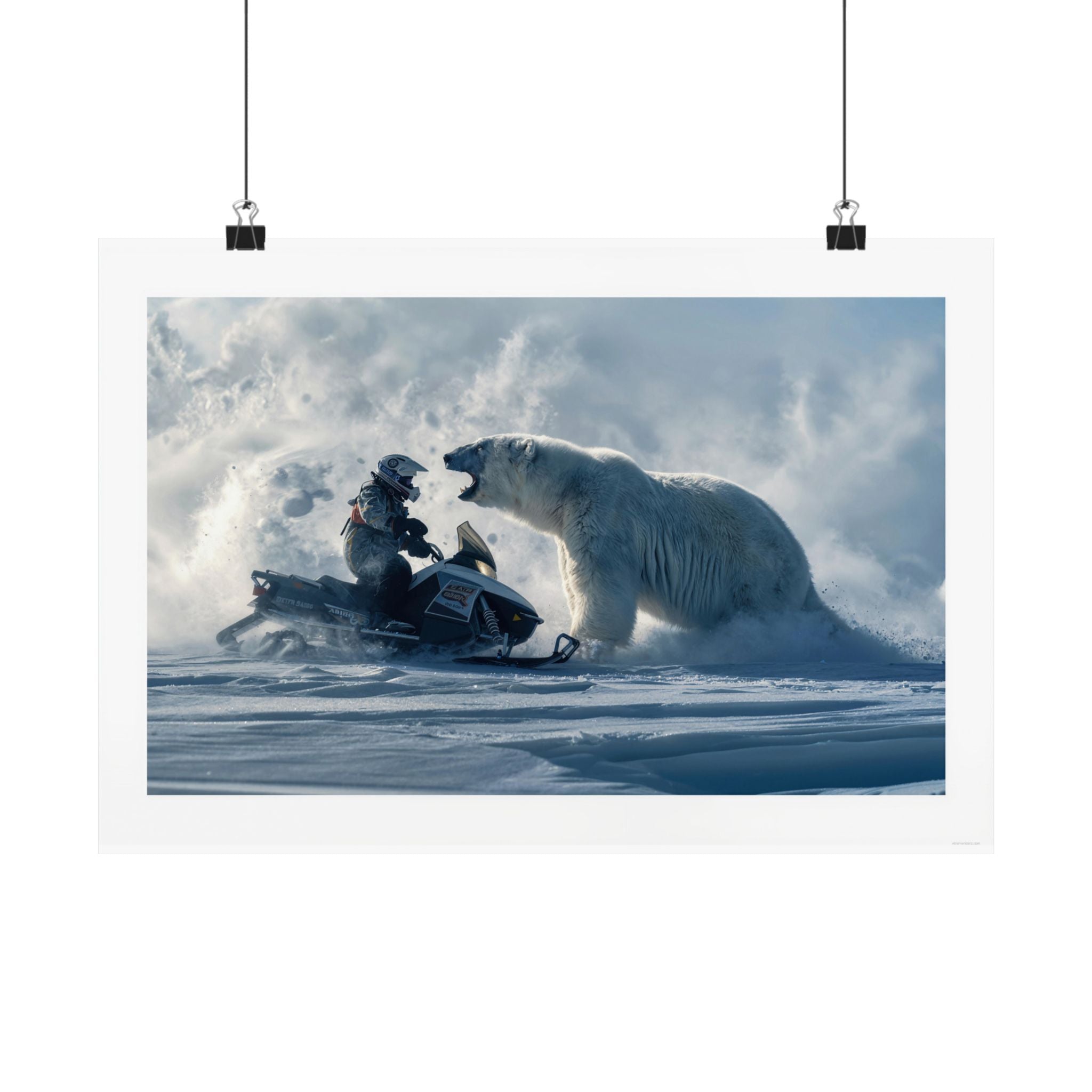 Bear Down - Snowmobile - Gallery Print Poster - DC0168