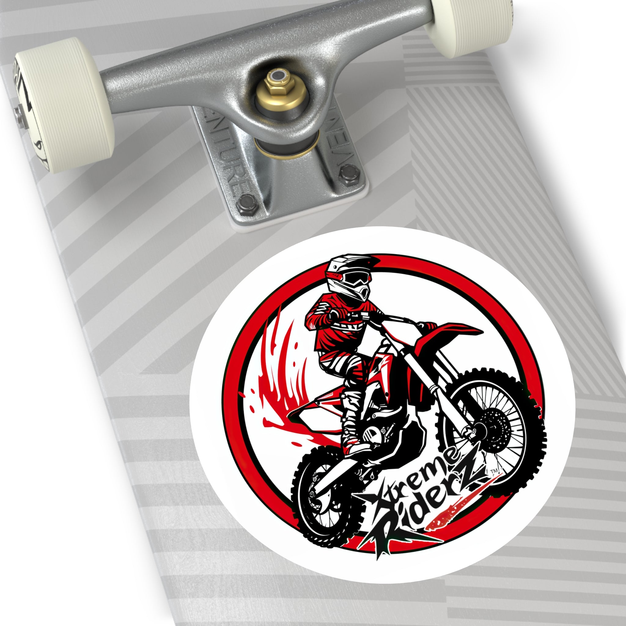 Motocross- Xtreme Riderz- Round Vinyl Stickers