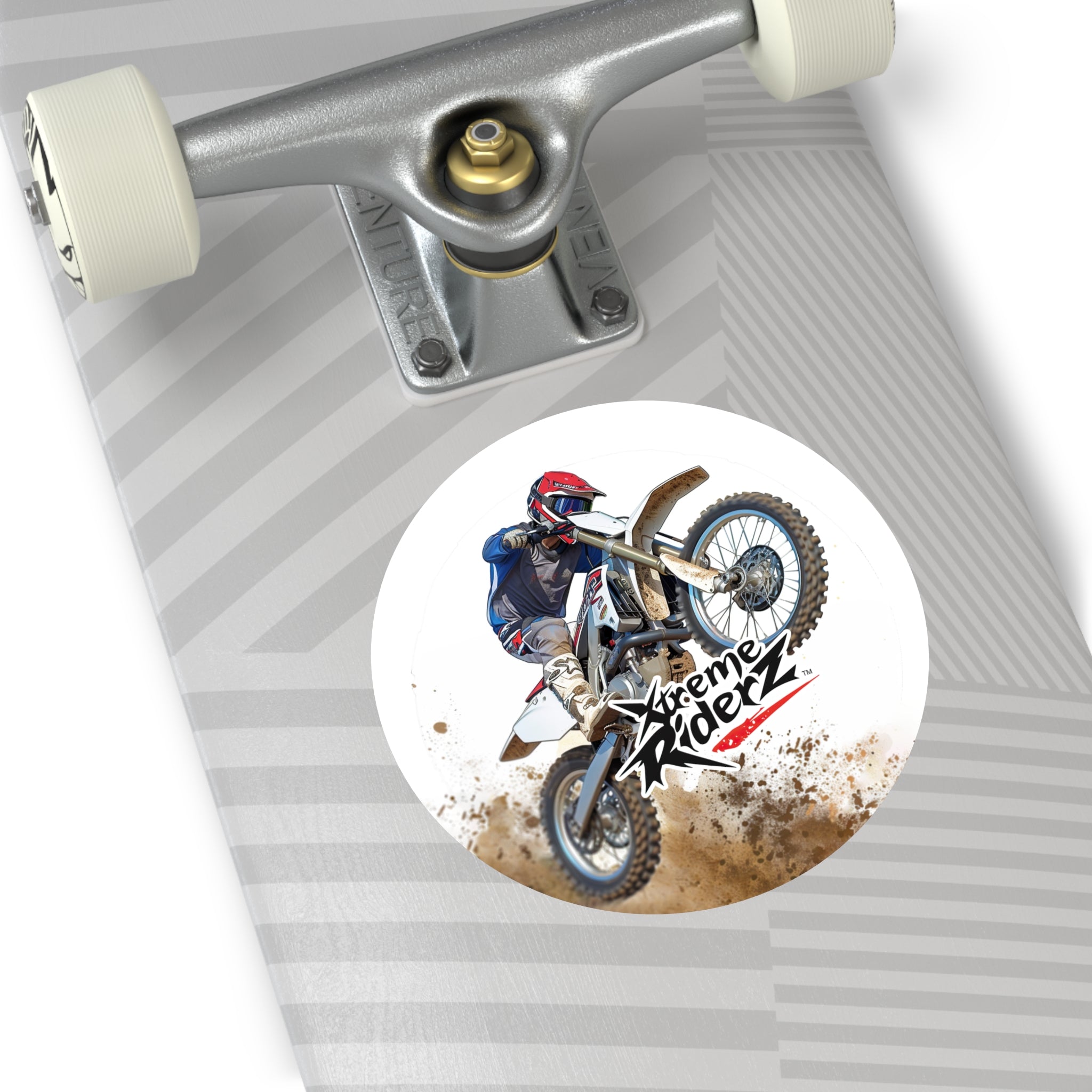 Motocross -Xtreme Riderz- Round Vinyl Sticker