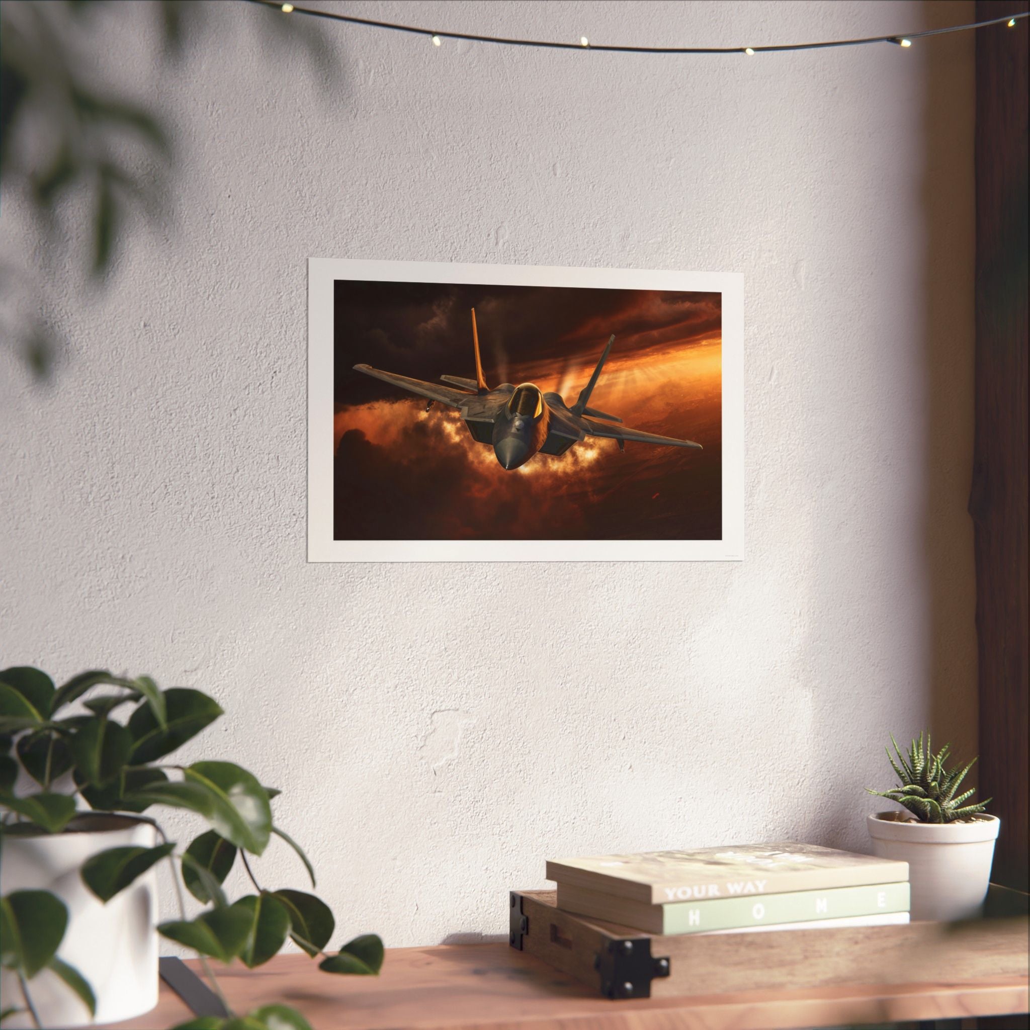 F22 Raptor Sunset Storm - Aviation - Gallery Print Poster - DC0268