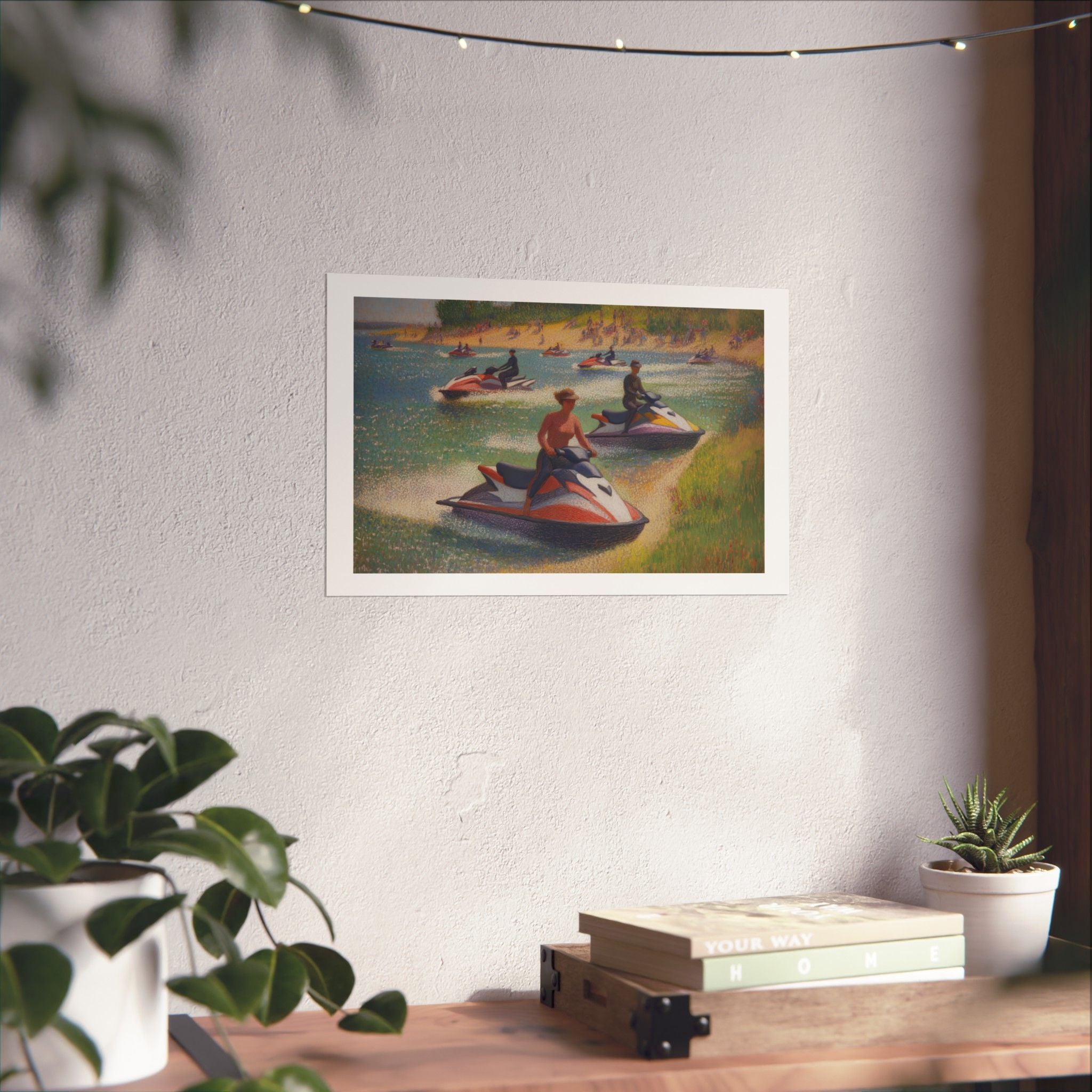 A Sunday Afternoon on the Island of La Grande - Version 2 - Seurat - Watersports - Gallery Print Poster - DC0259