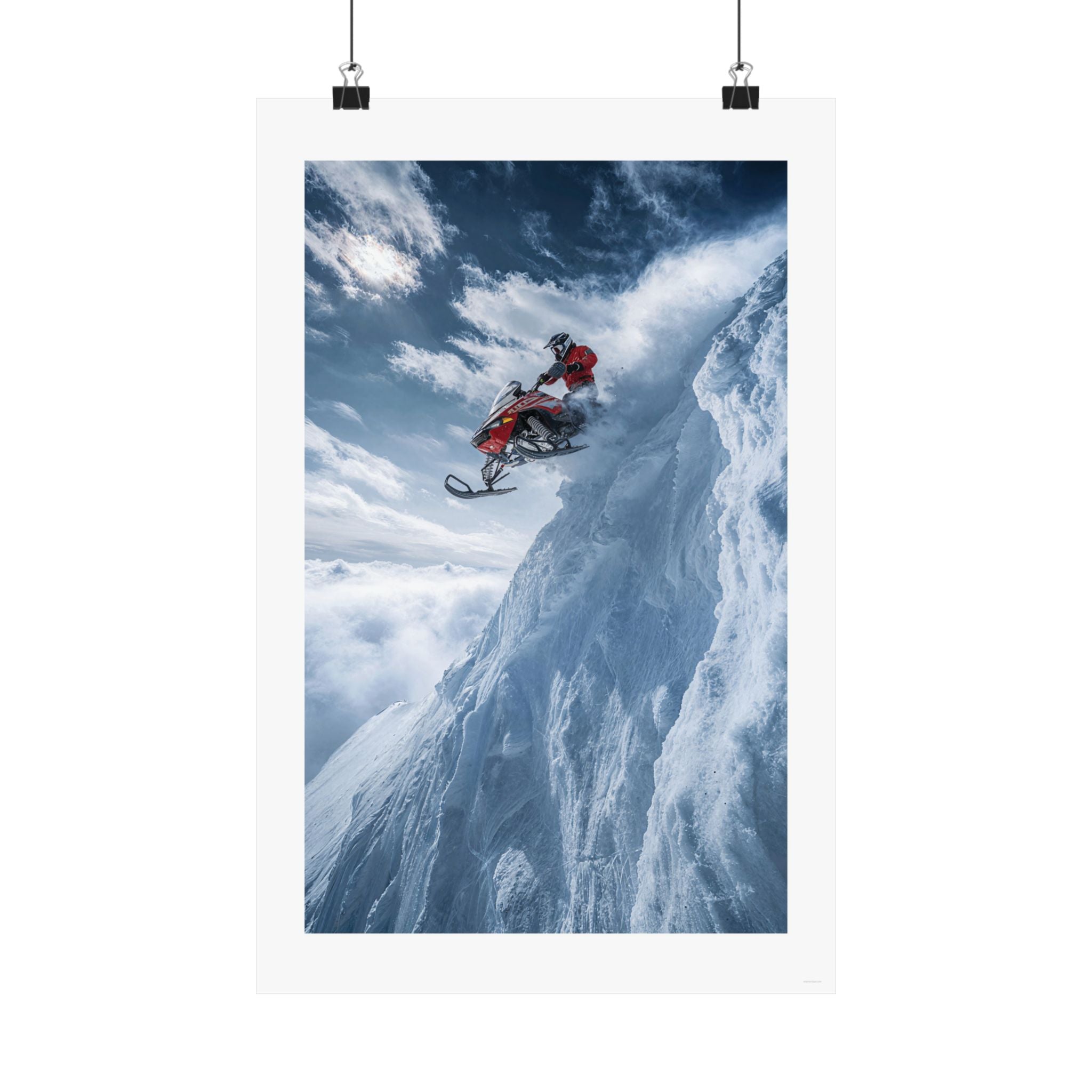 Free Fall - Snowmobile - Gallery Print Poster - DC0192