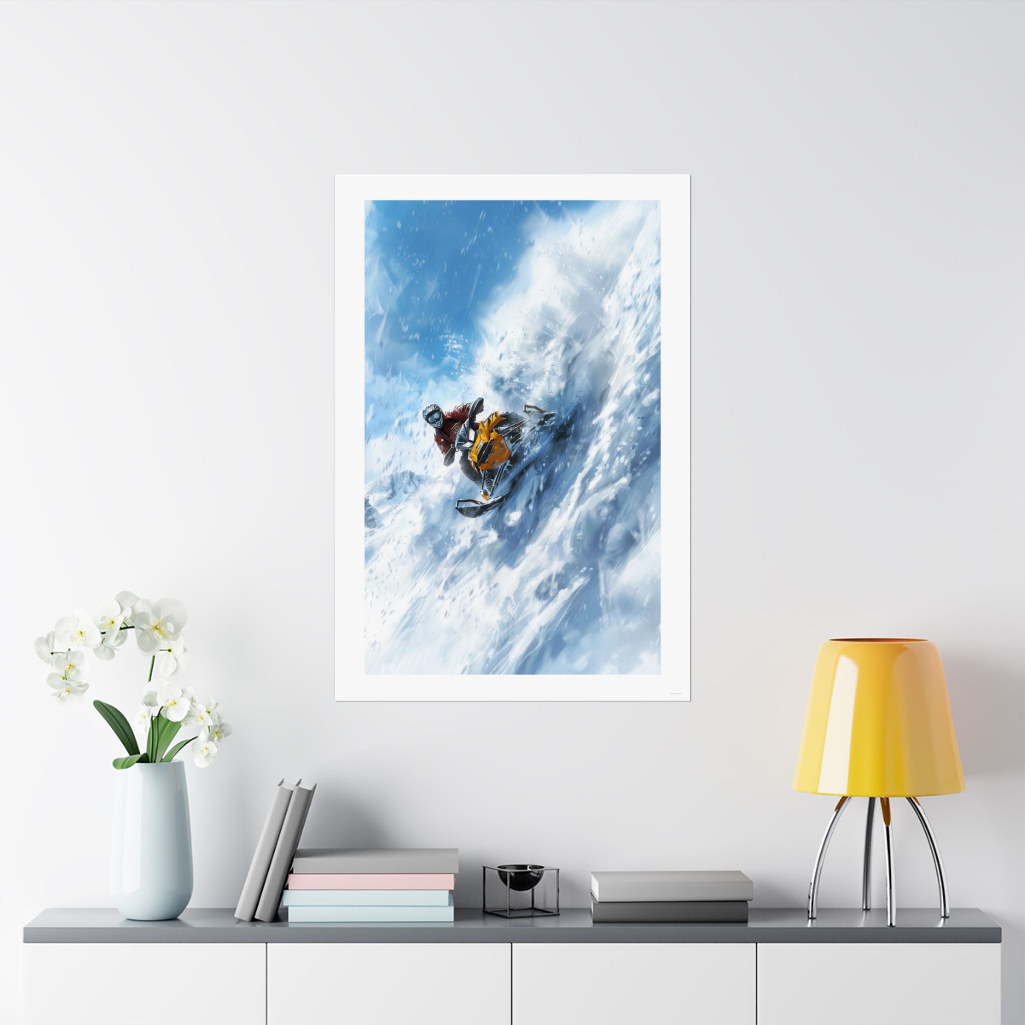 Cliff Hanger -  Snowmobile - Gallery Print Poster - DC0164