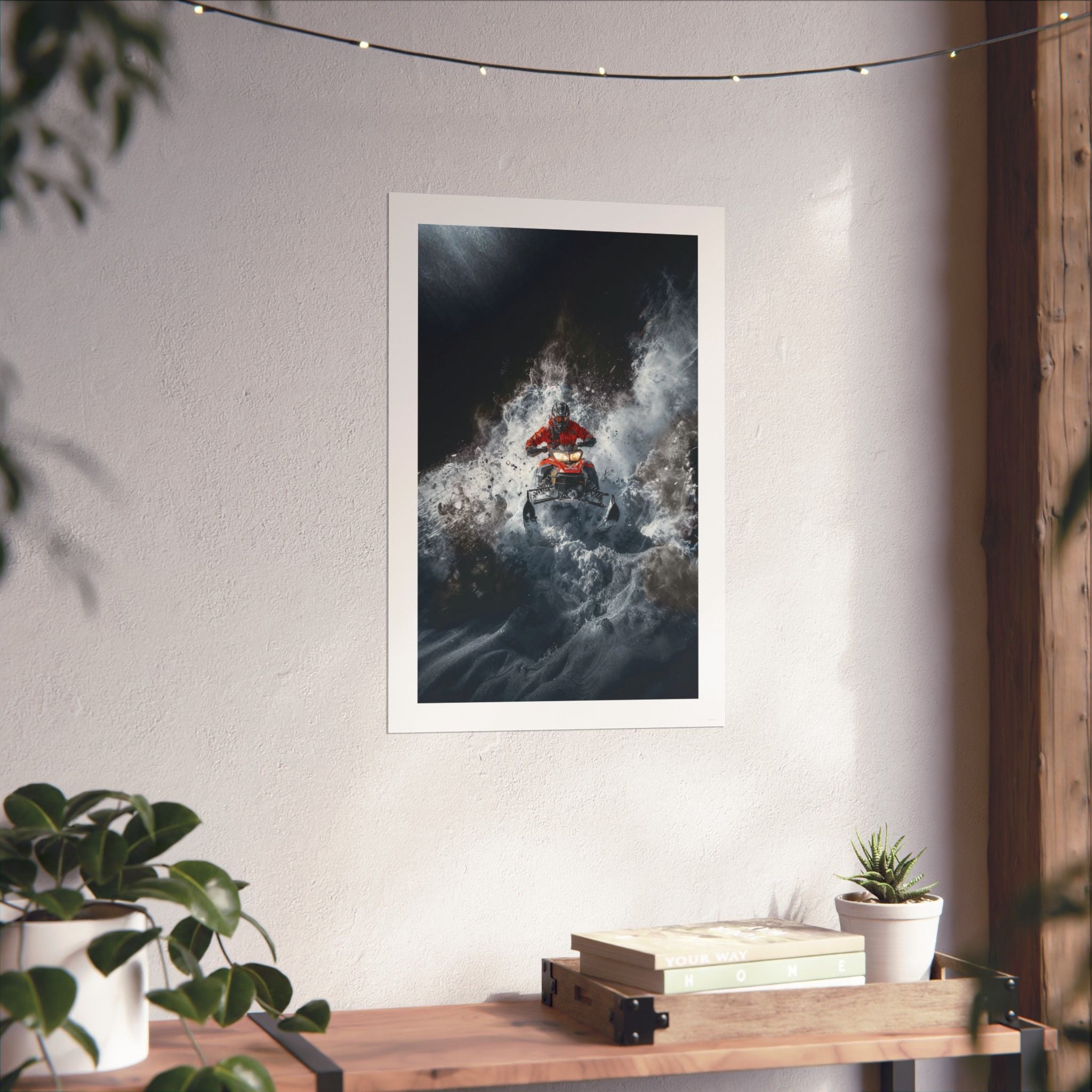 Avalanche Run - Snowmobile - Gallery Print Poster - DC0191