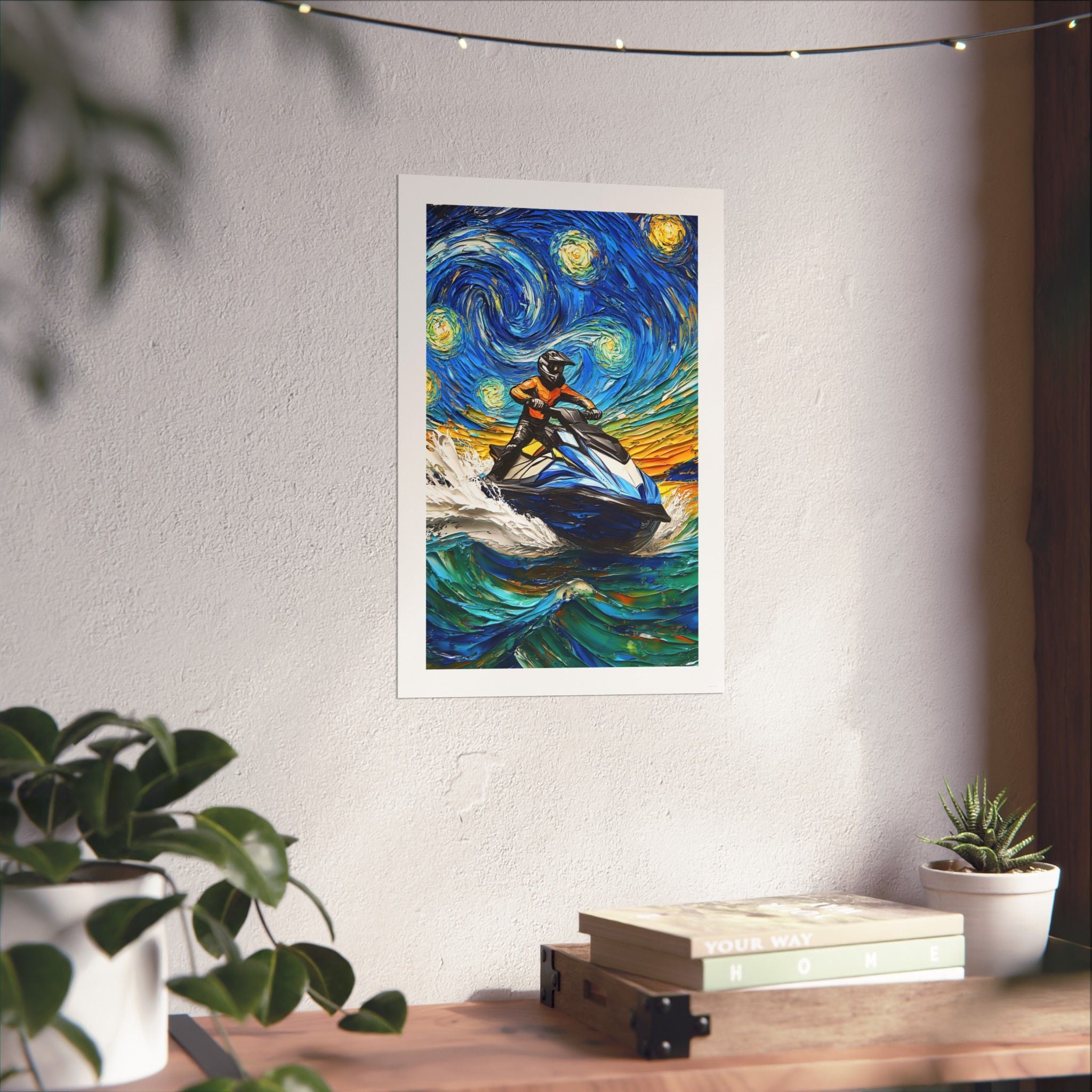 Starry Night - Vincent Van Gogh - Watersports - Gallery Print Poster - DC0261